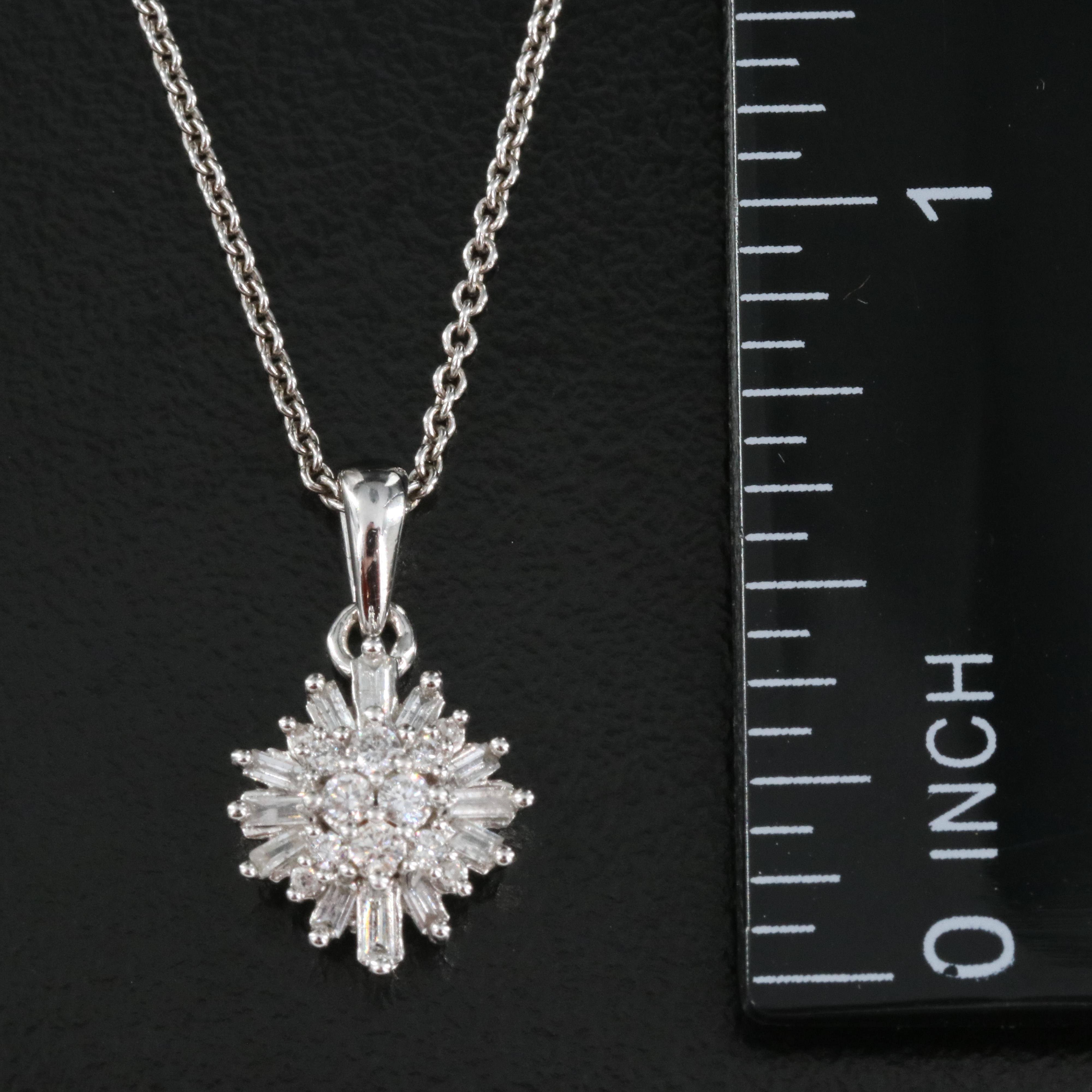 Vera Wang "Simply Vera" Sterling Diamond Pendant Necklace