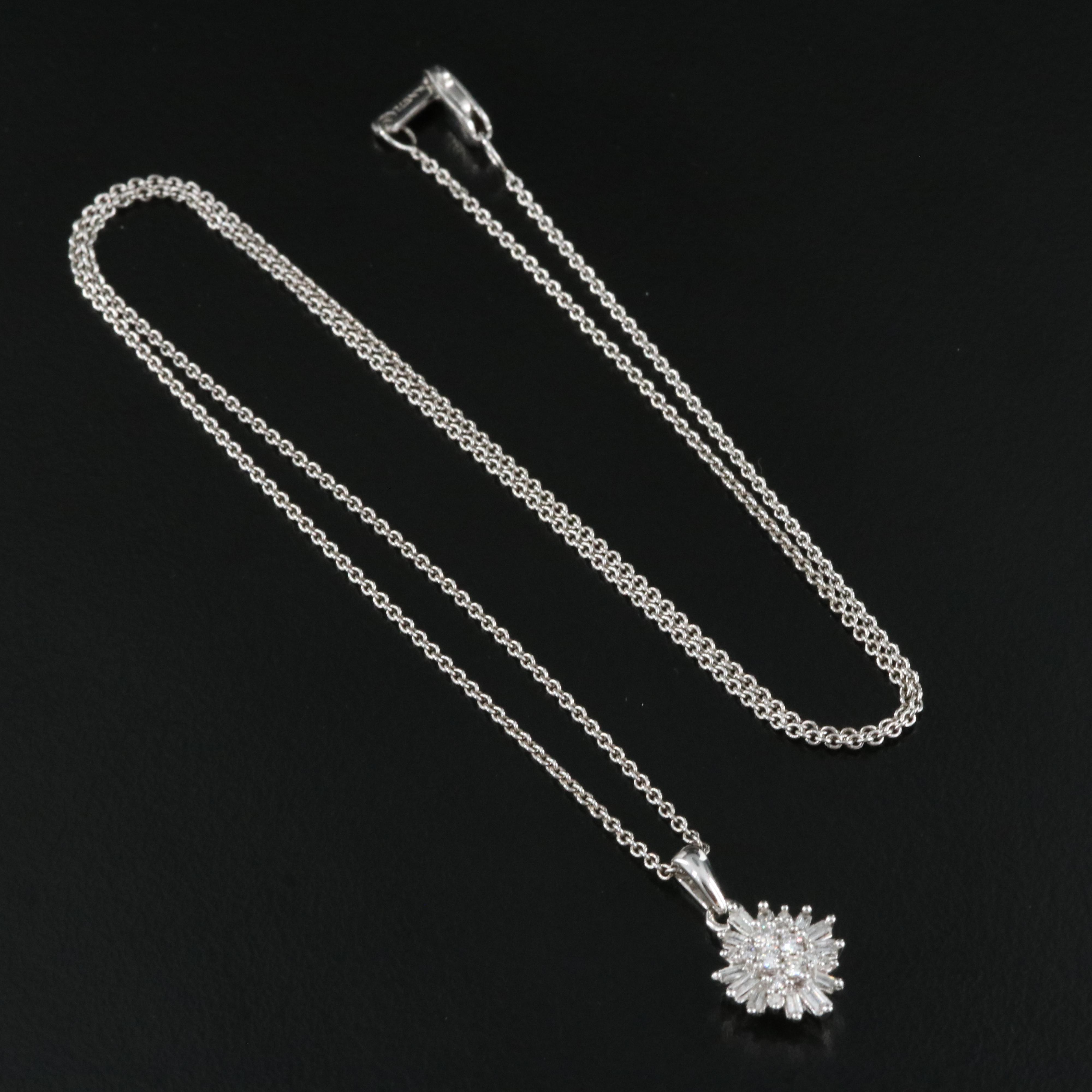 Vera Wang "Simply Vera" Sterling Diamond Pendant Necklace