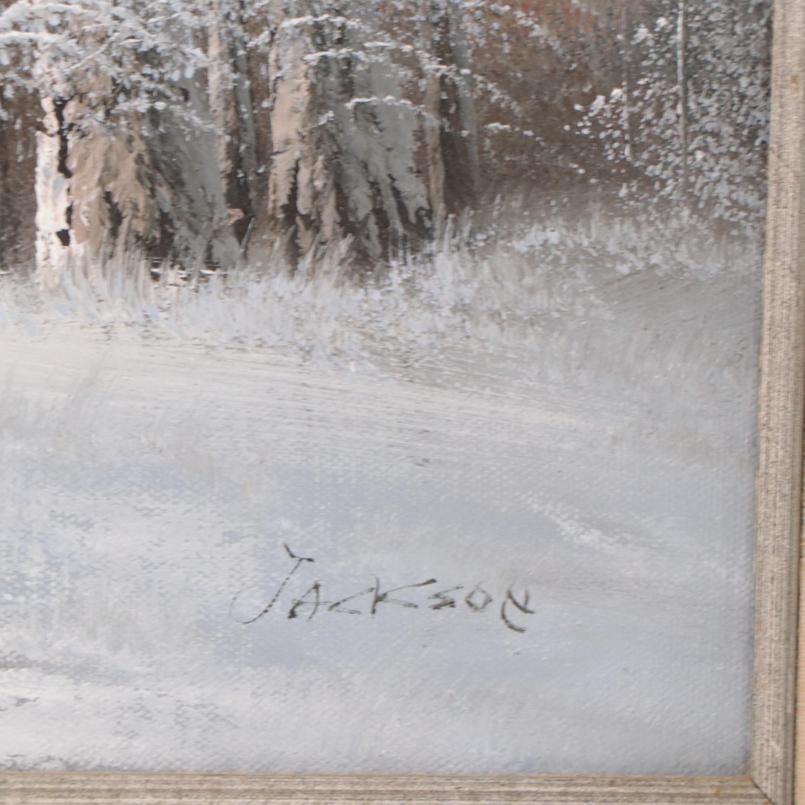 Oil Painting of Winter Landscape