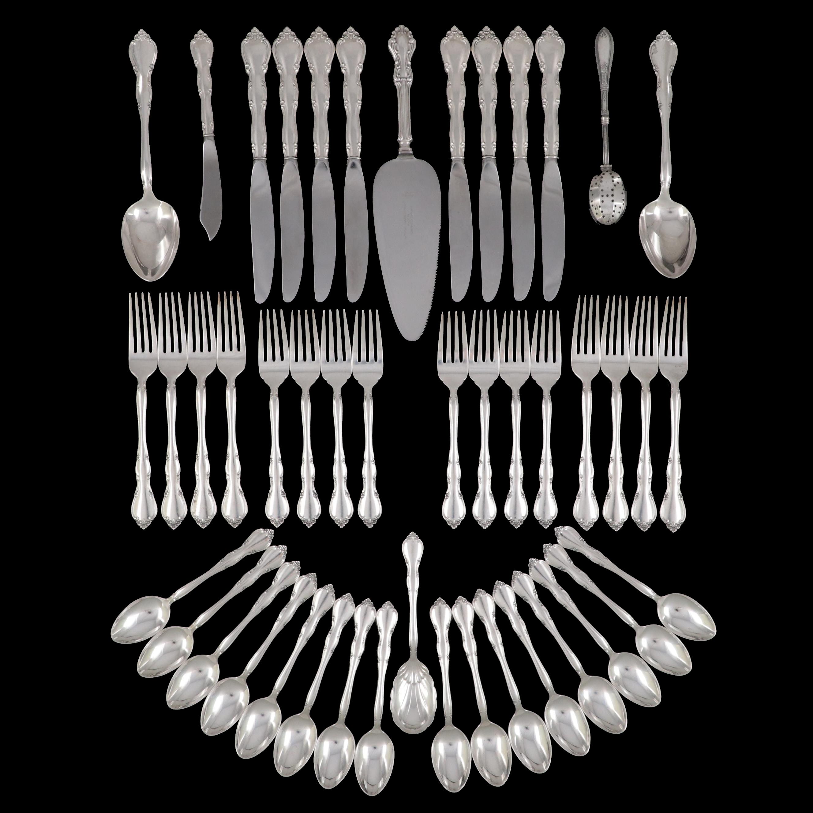 Gorham "Rose Tiara" Sterling Silver Flatware and Serving Utensils