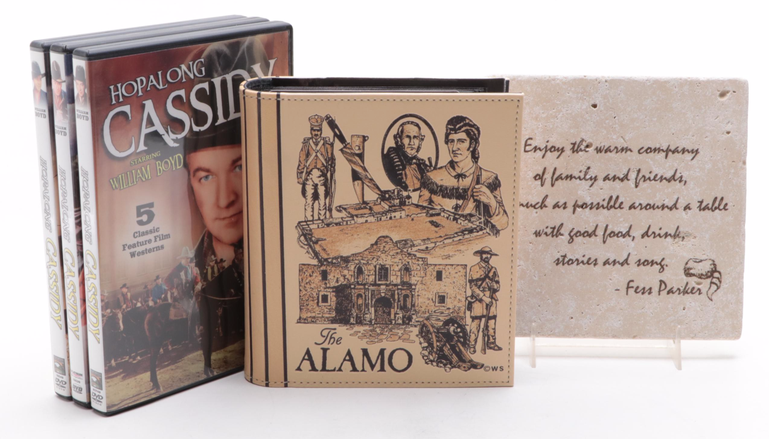 Davy Crockett and Other Coasters, Wall Hangings, Playing Cards, DVDs and More