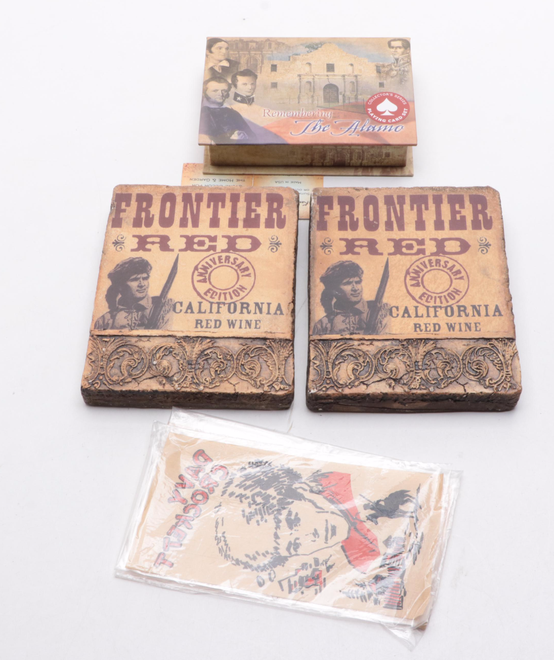 Davy Crockett and Other Coasters, Wall Hangings, Playing Cards, DVDs and More