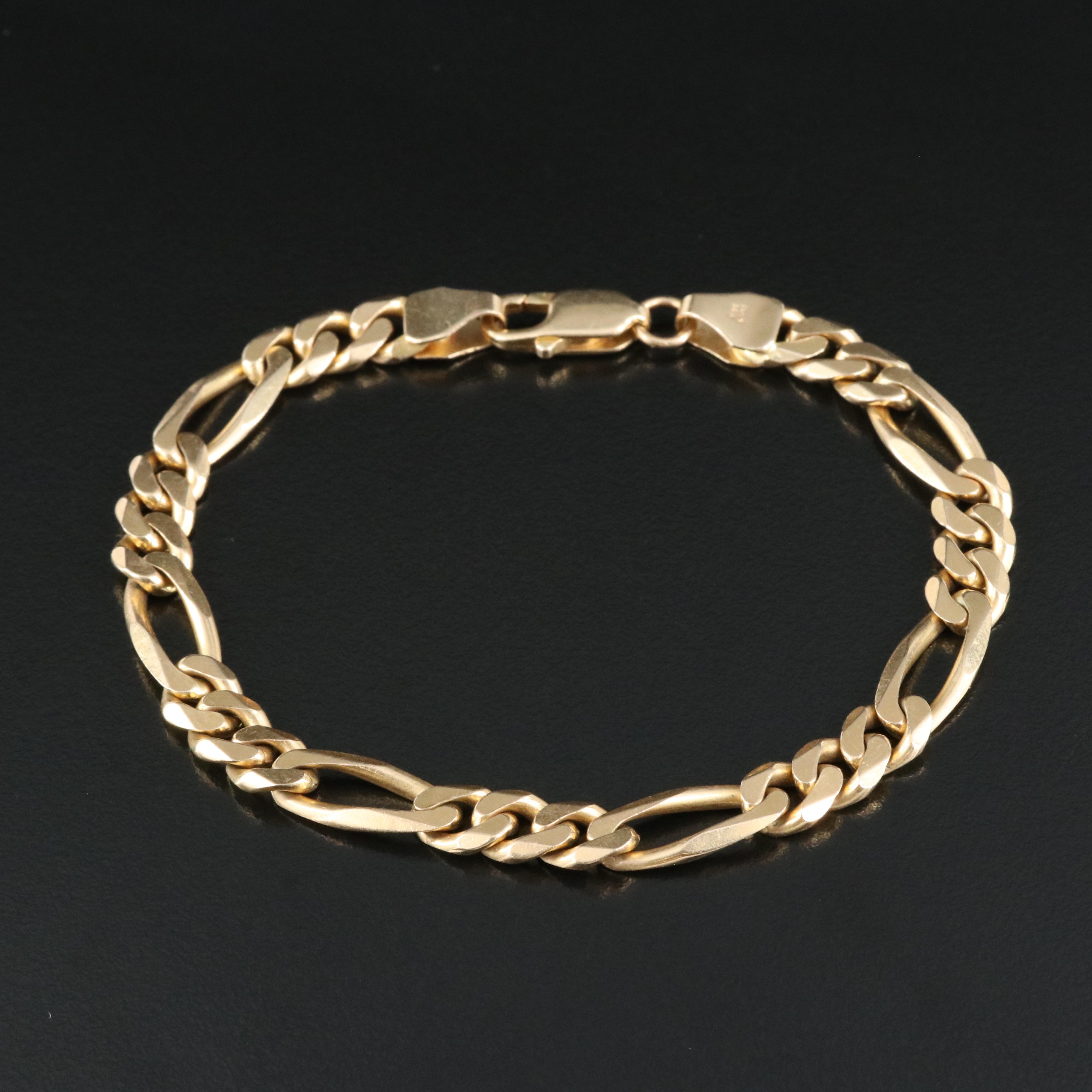 Vintage Italian 14K Figaro Bracelet