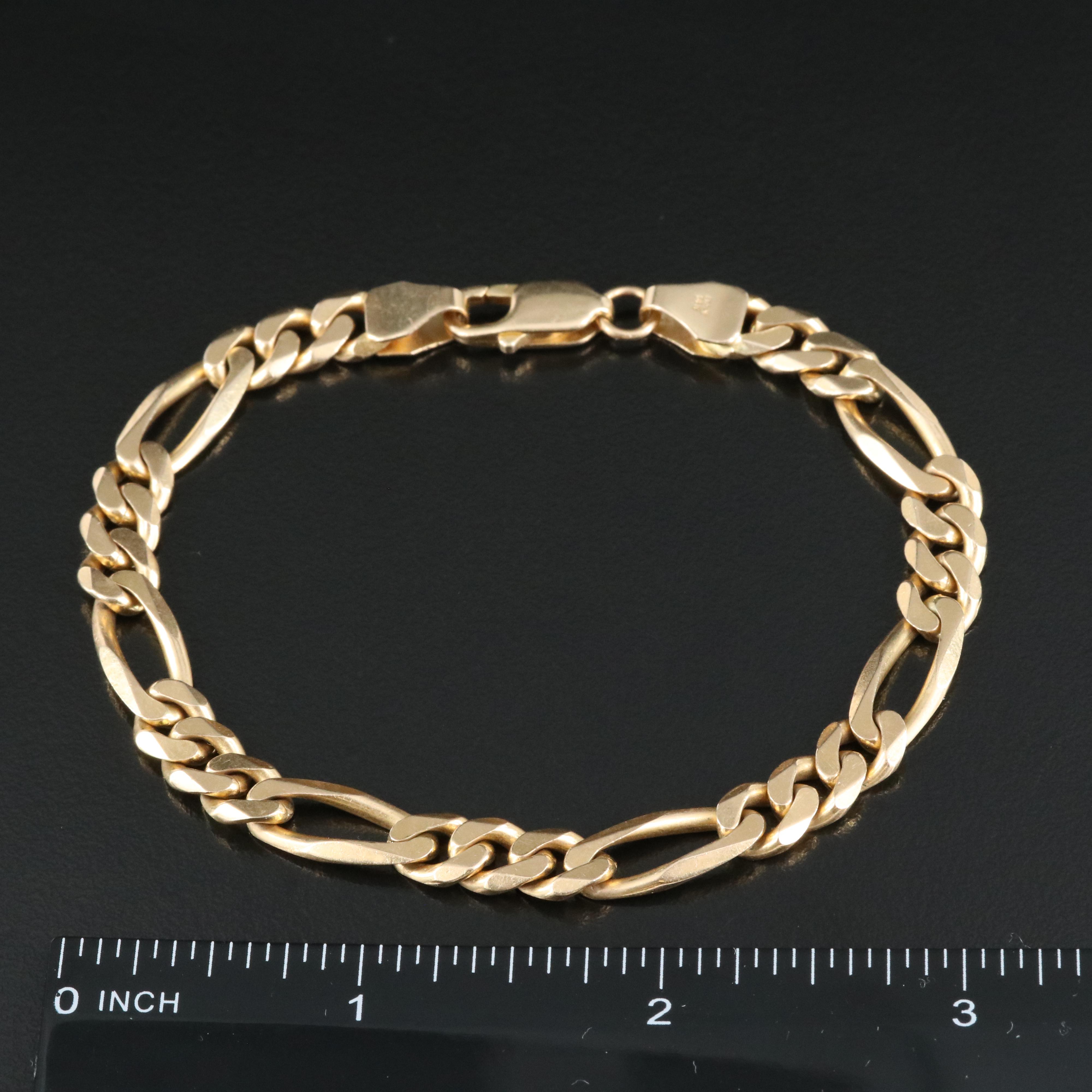 Vintage Italian 14K Figaro Bracelet