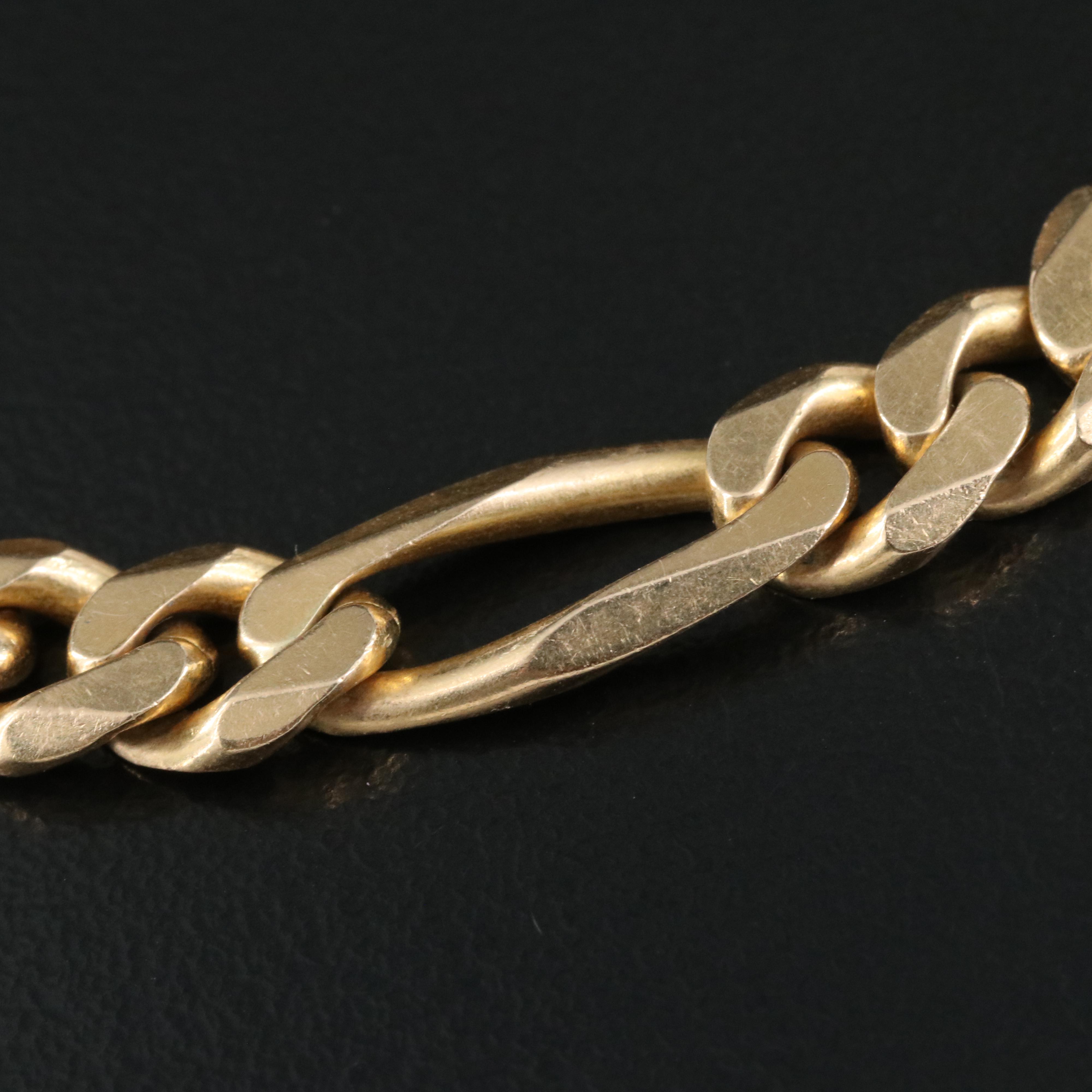 Vintage Italian 14K Figaro Bracelet