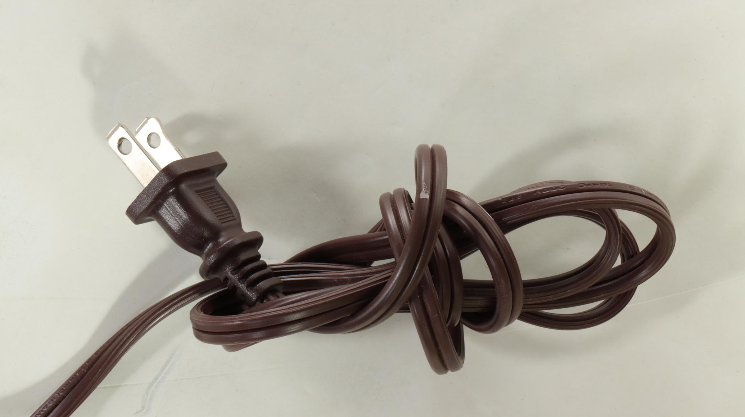 Pair of Ivory Enamel and Brass Colored Table Lamps, Late 20th Century