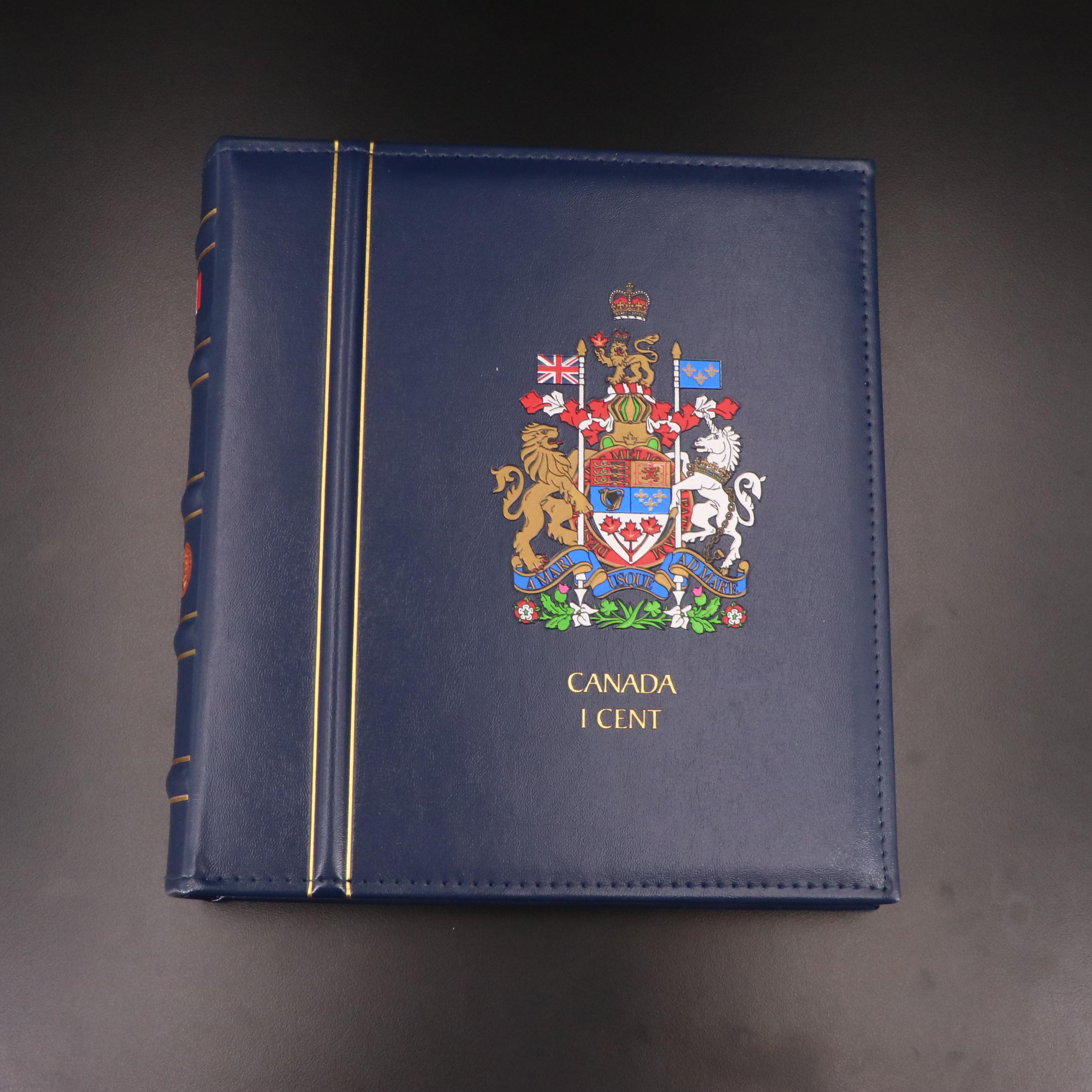 Canadian Cent Collection in Lighthouse Leather Album