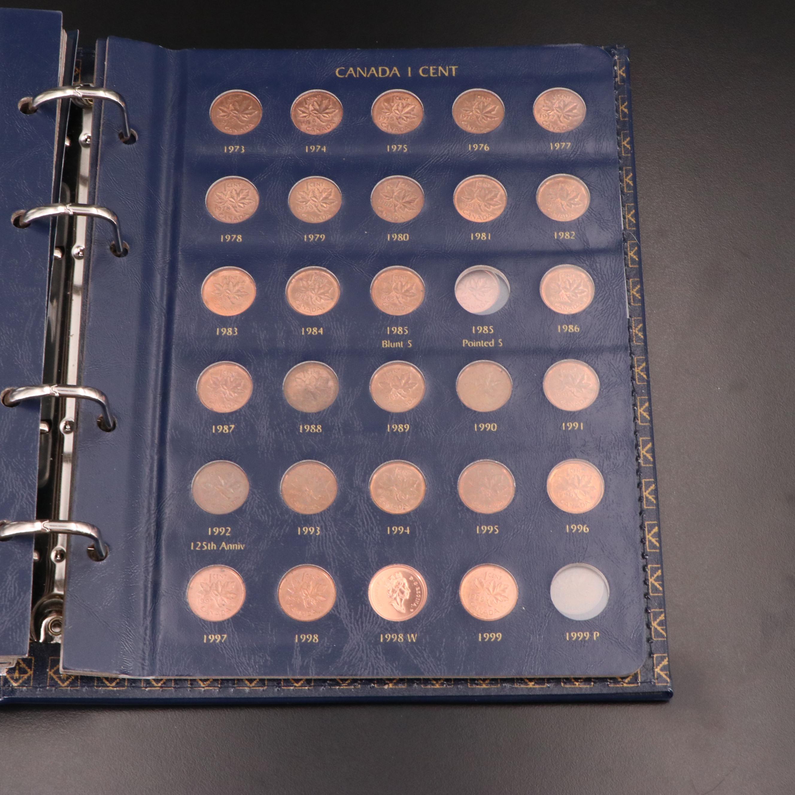 Canadian Cent Collection in Lighthouse Leather Album
