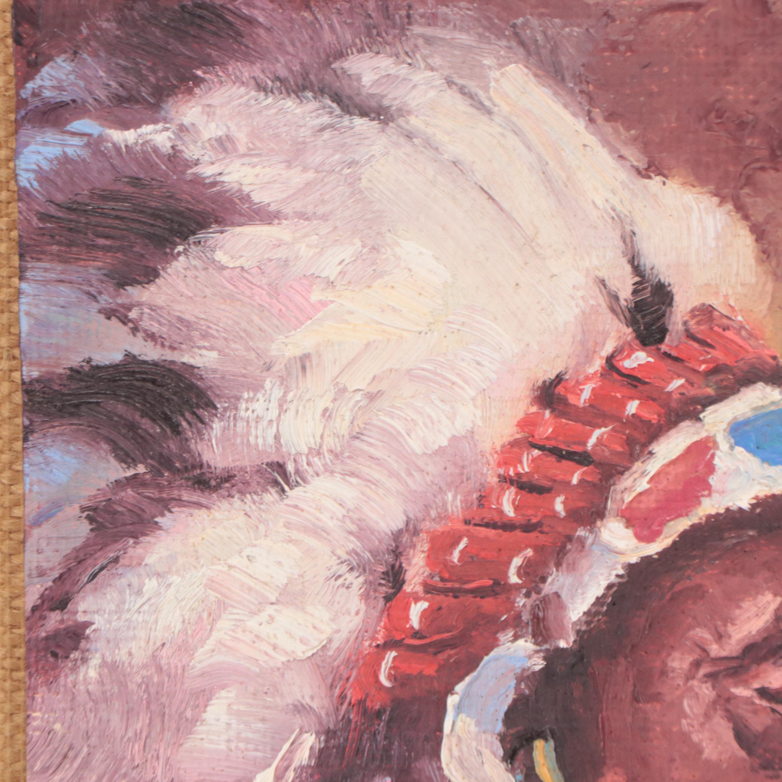 Oil Painting of Native American Portrait