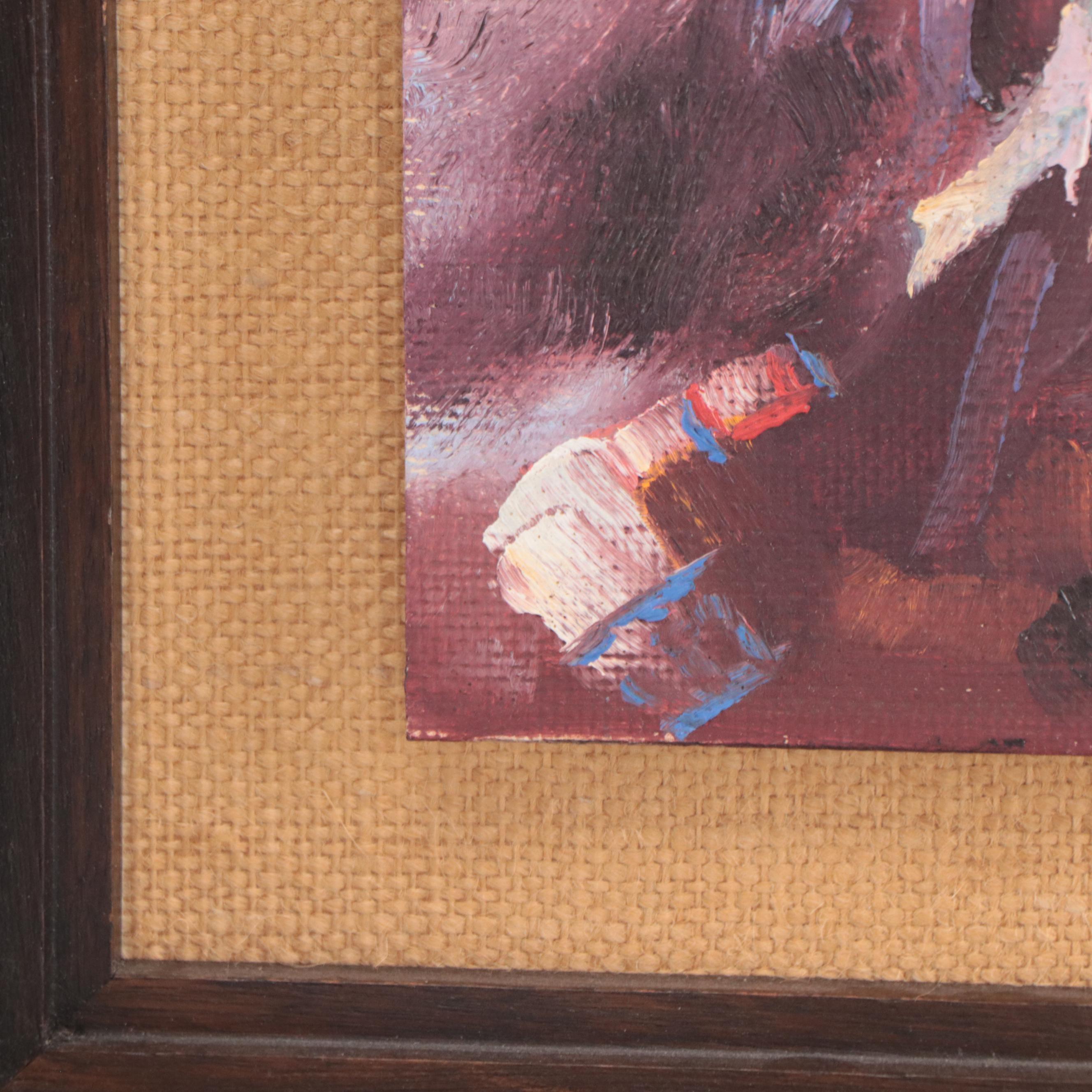 Oil Painting of Native American Portrait