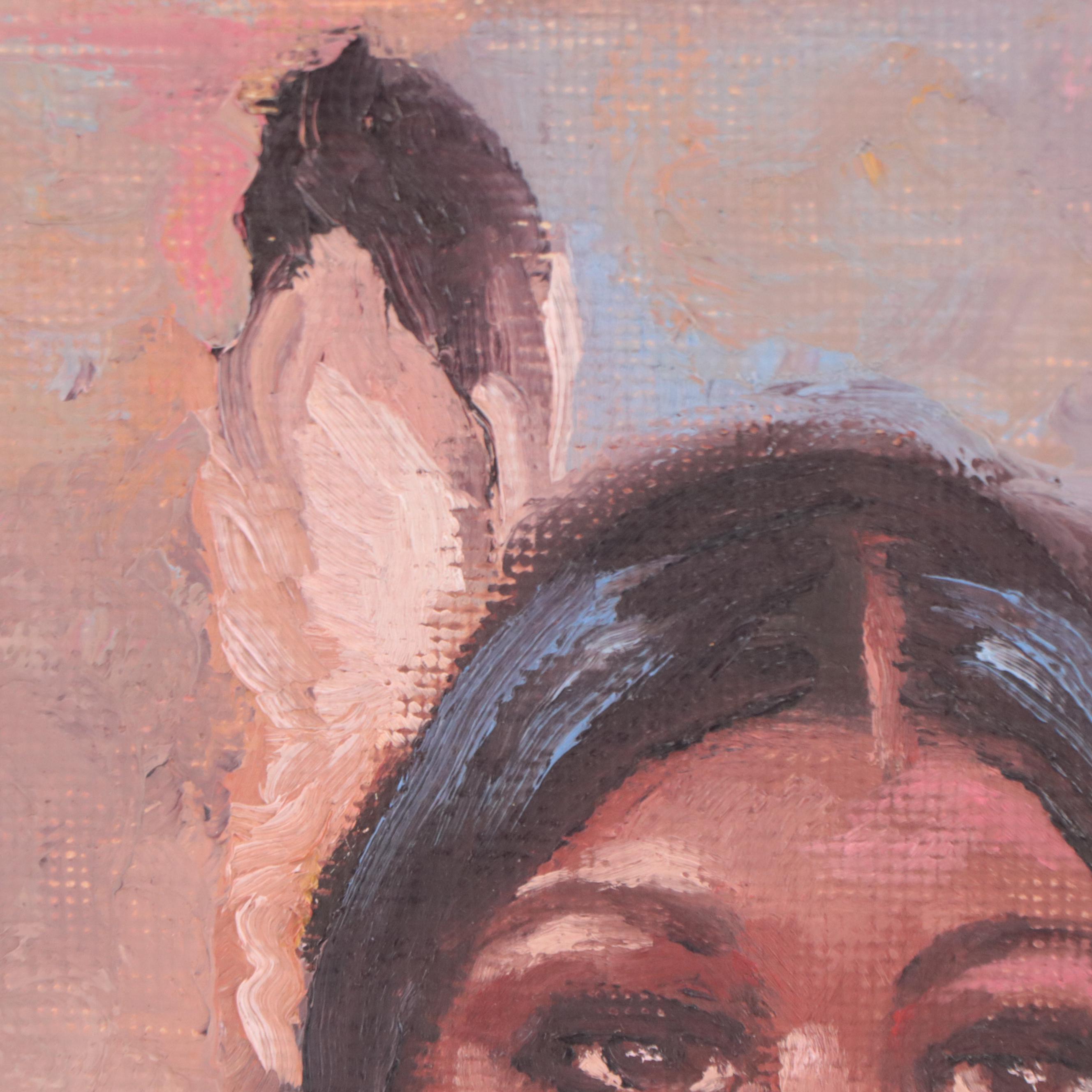 Oil Painting of Native American Portrait