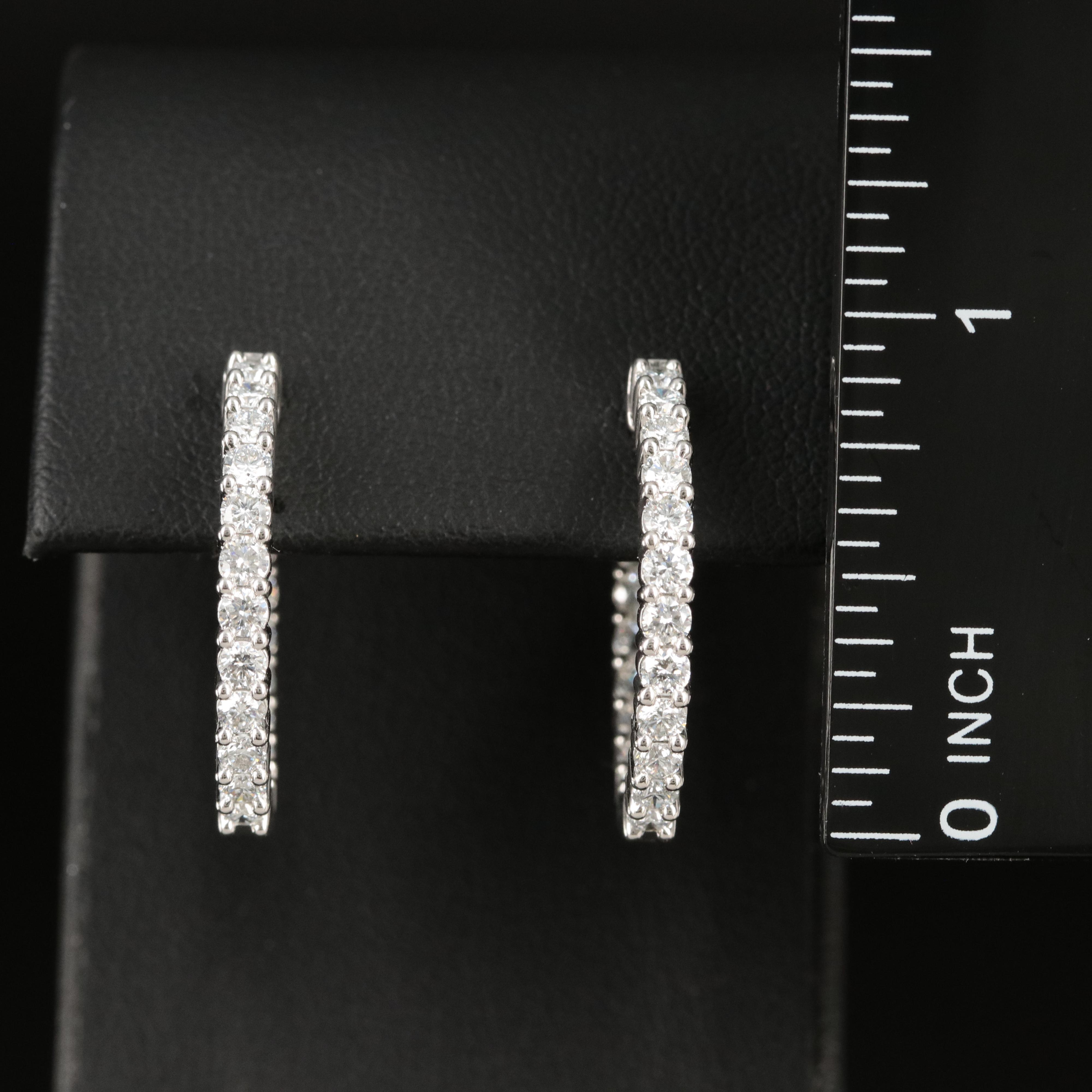 14K 2.00 CTW Lab Grown Diamond Inside-Out Hoop Earrings