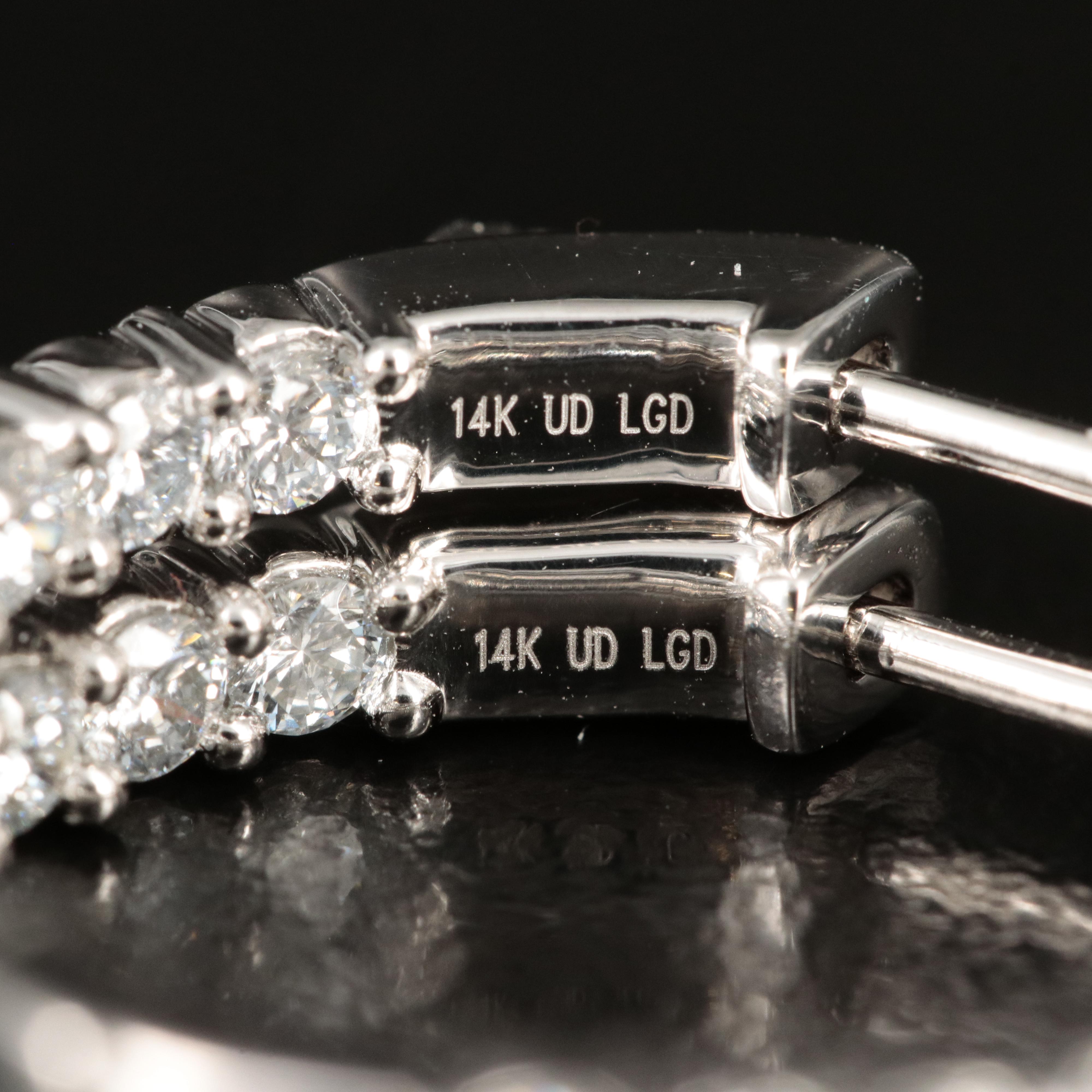 14K 2.00 CTW Lab Grown Diamond Inside-Out Hoop Earrings