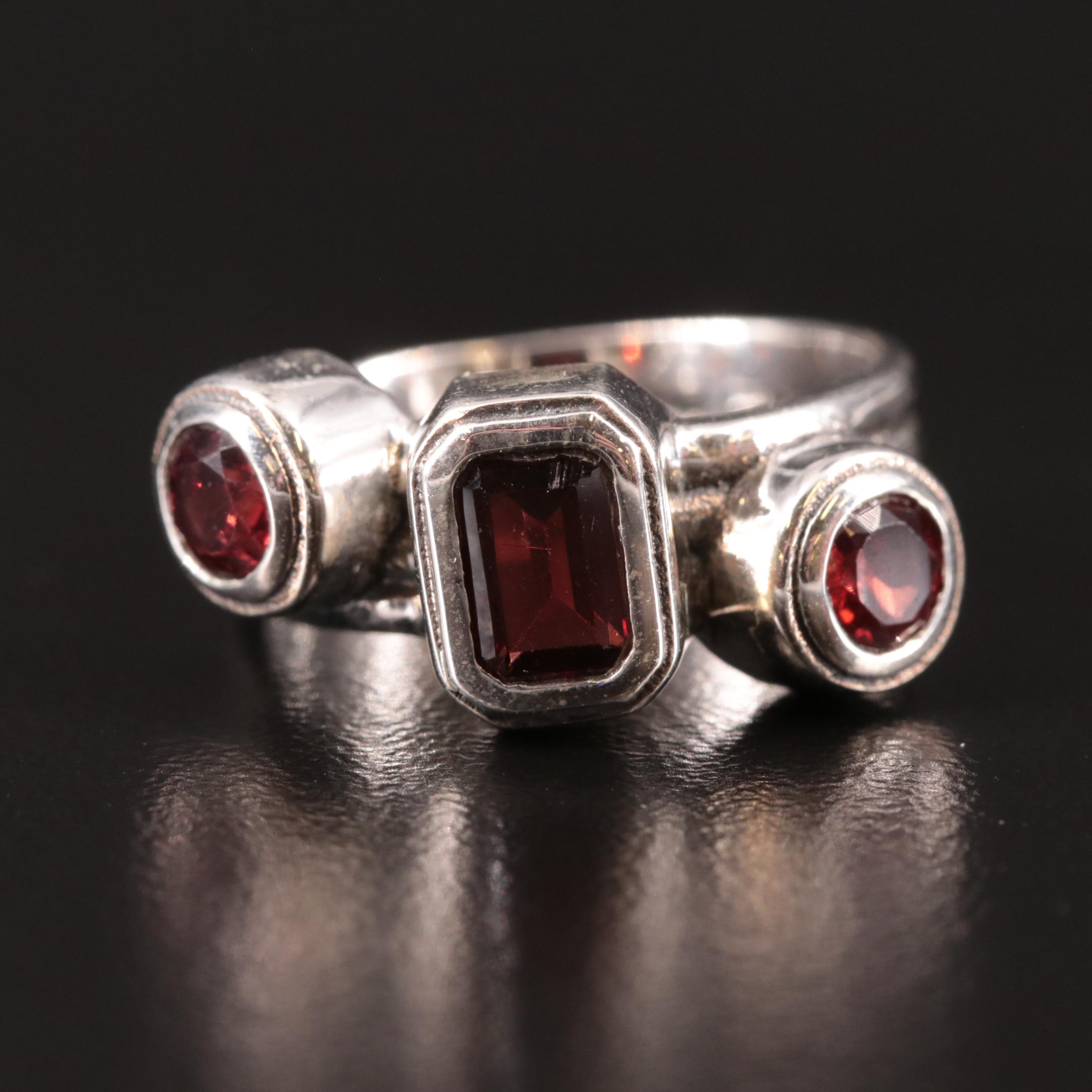 Sterling Garnet Ring