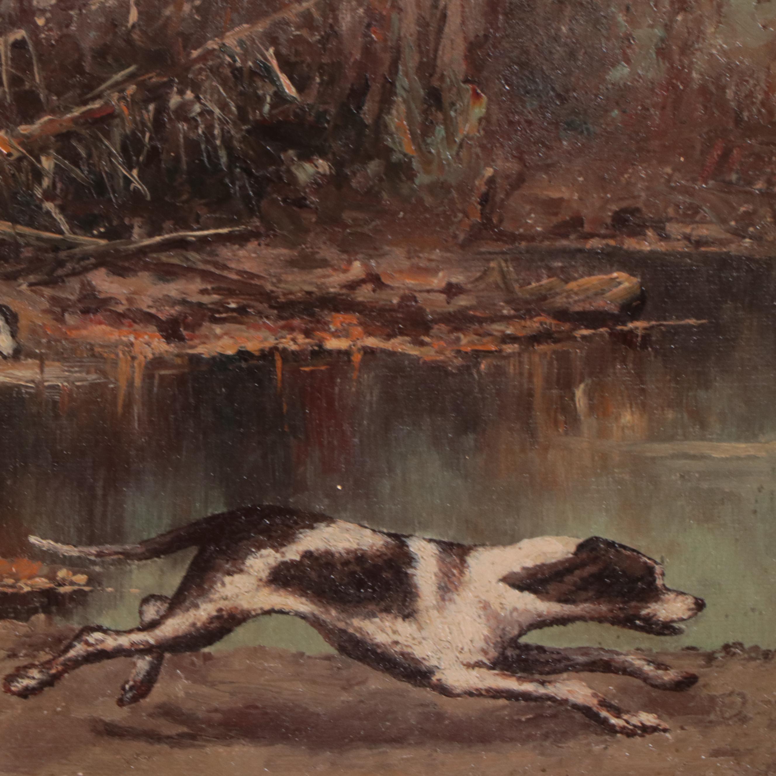 Oil Painting of Hunting Scene