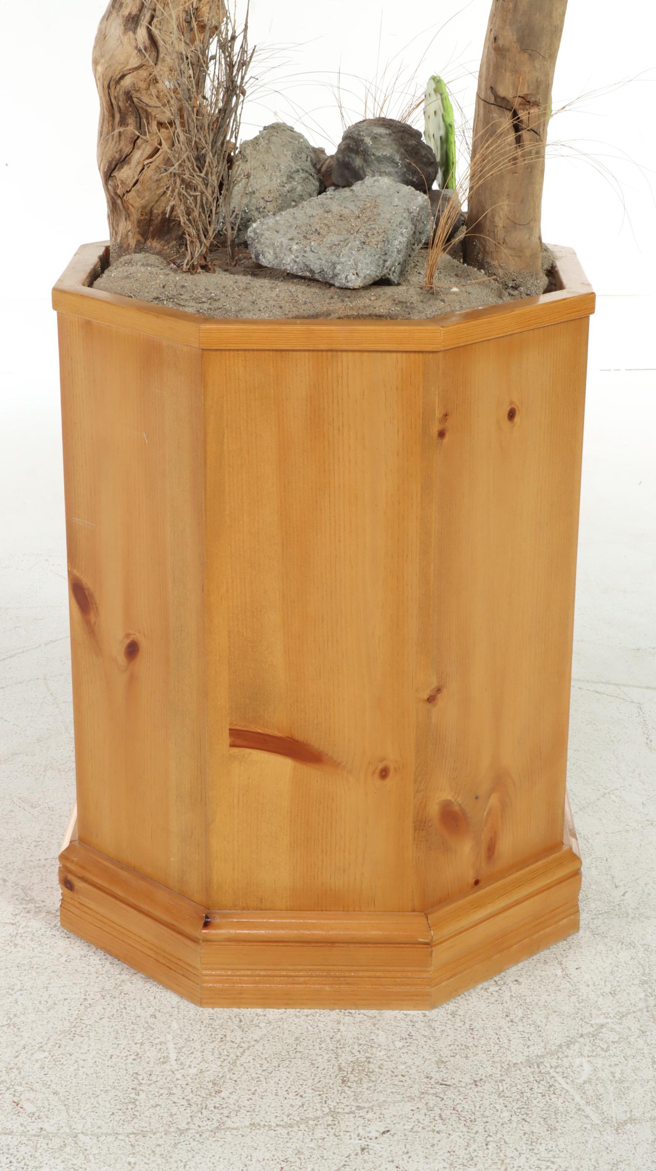 Taxidermy Pronghorn Buck and Doe Shoulder Mounts on Pine Wood Base