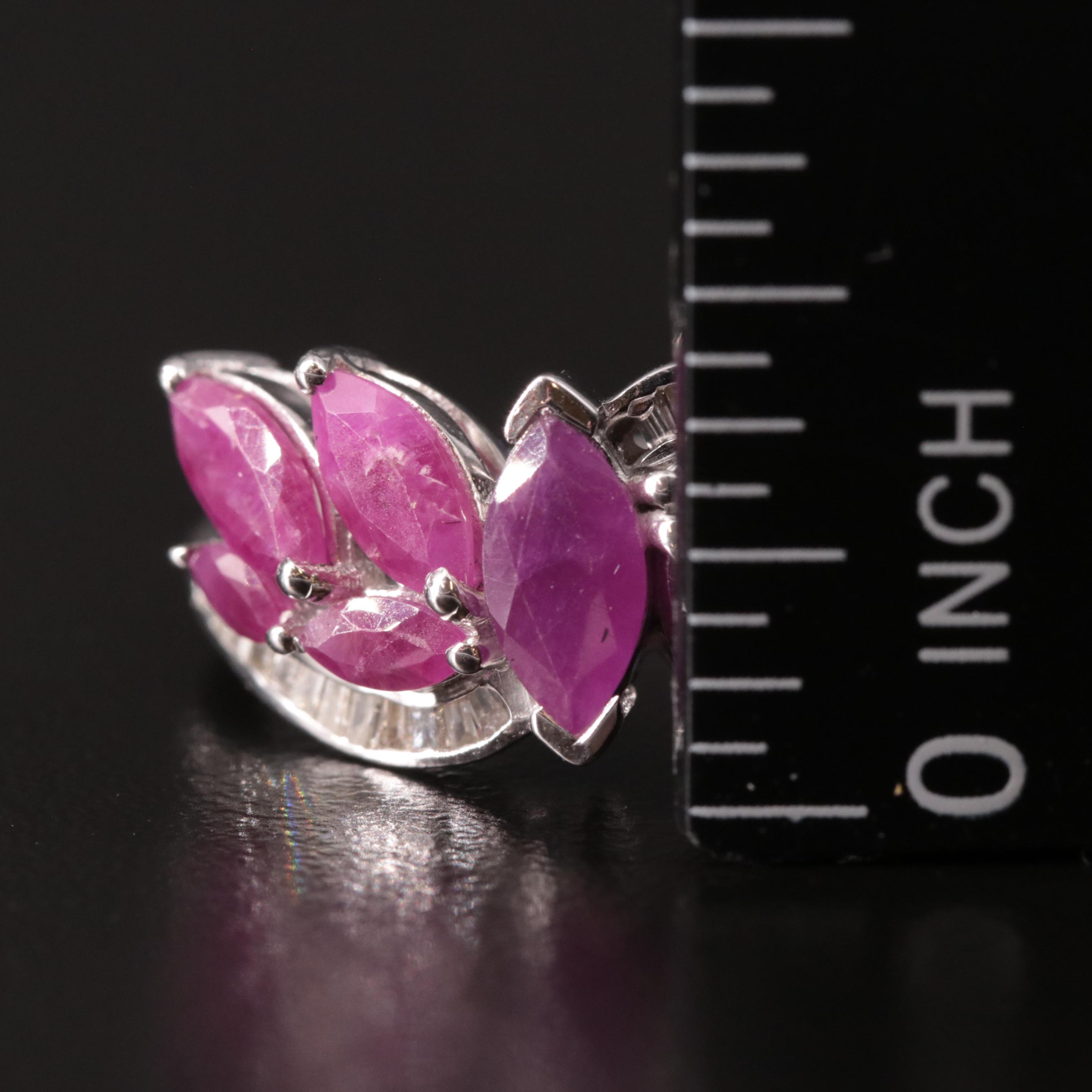 Sterling Diamond and Filled Corundum Ring