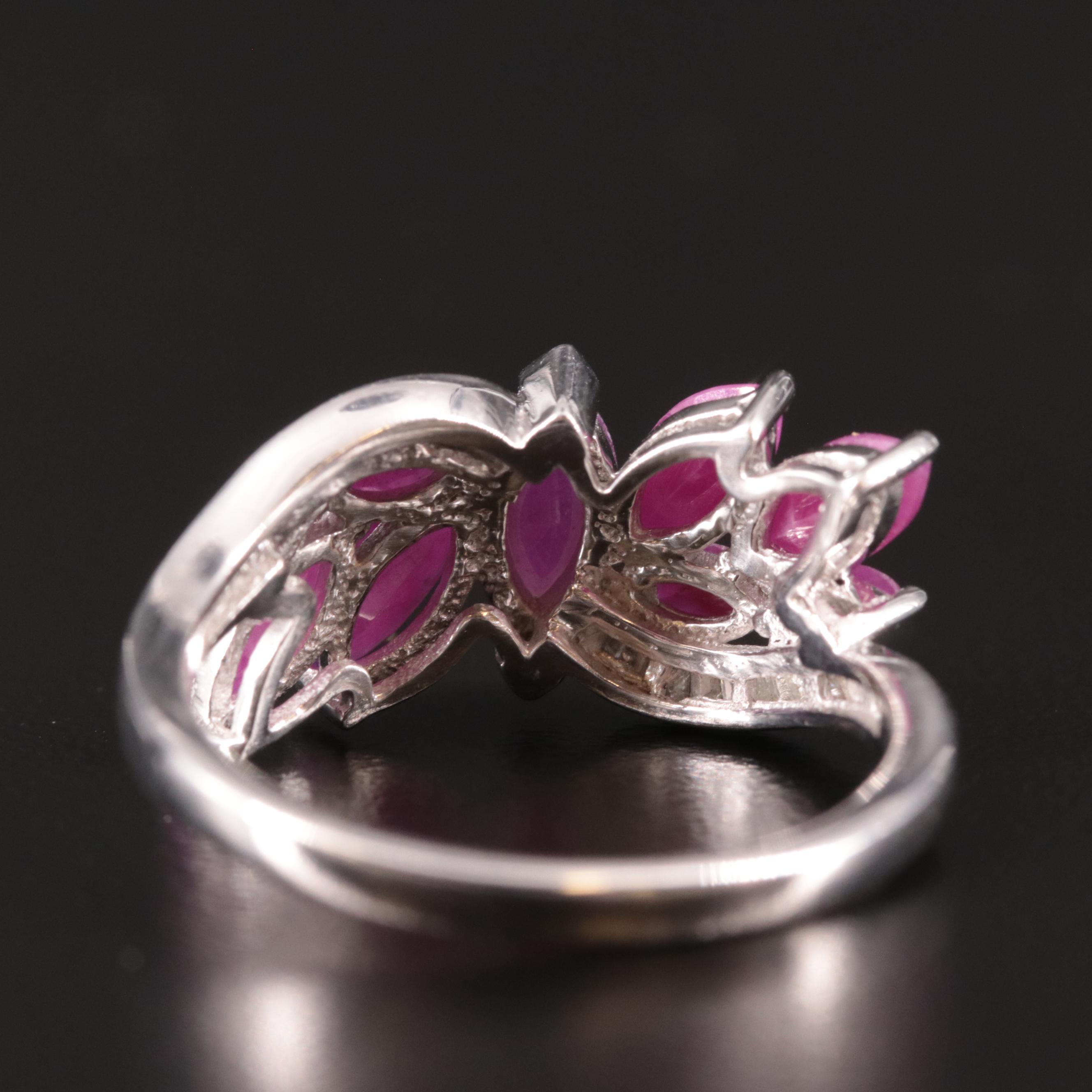 Sterling Diamond and Filled Corundum Ring