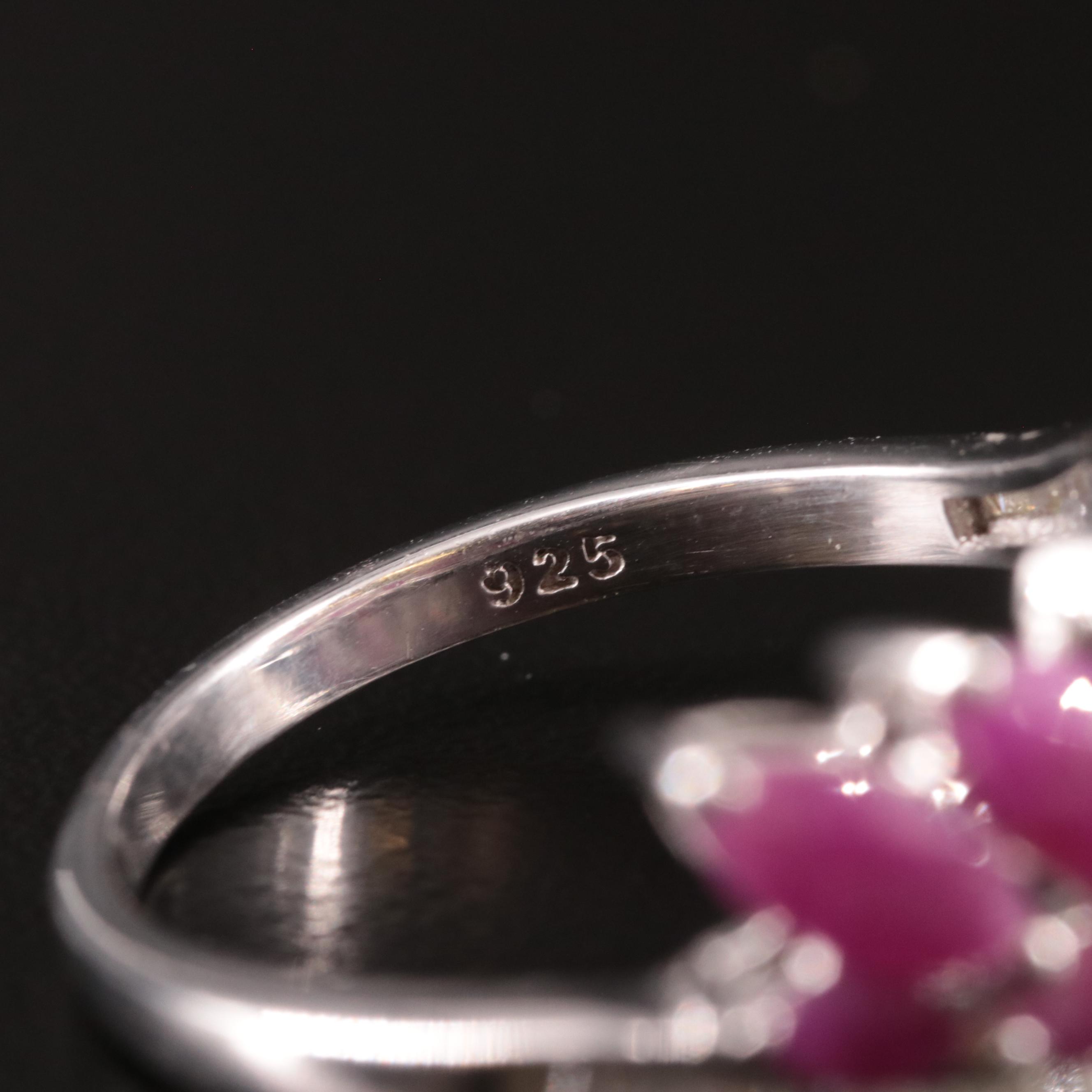 Sterling Diamond and Filled Corundum Ring