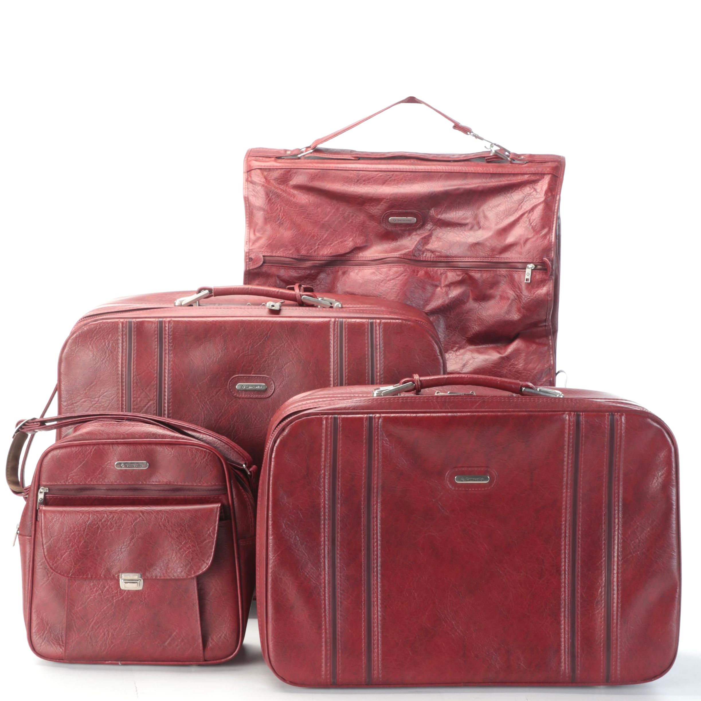 Samsonite Four-Piece Luggage Set in Burgundy