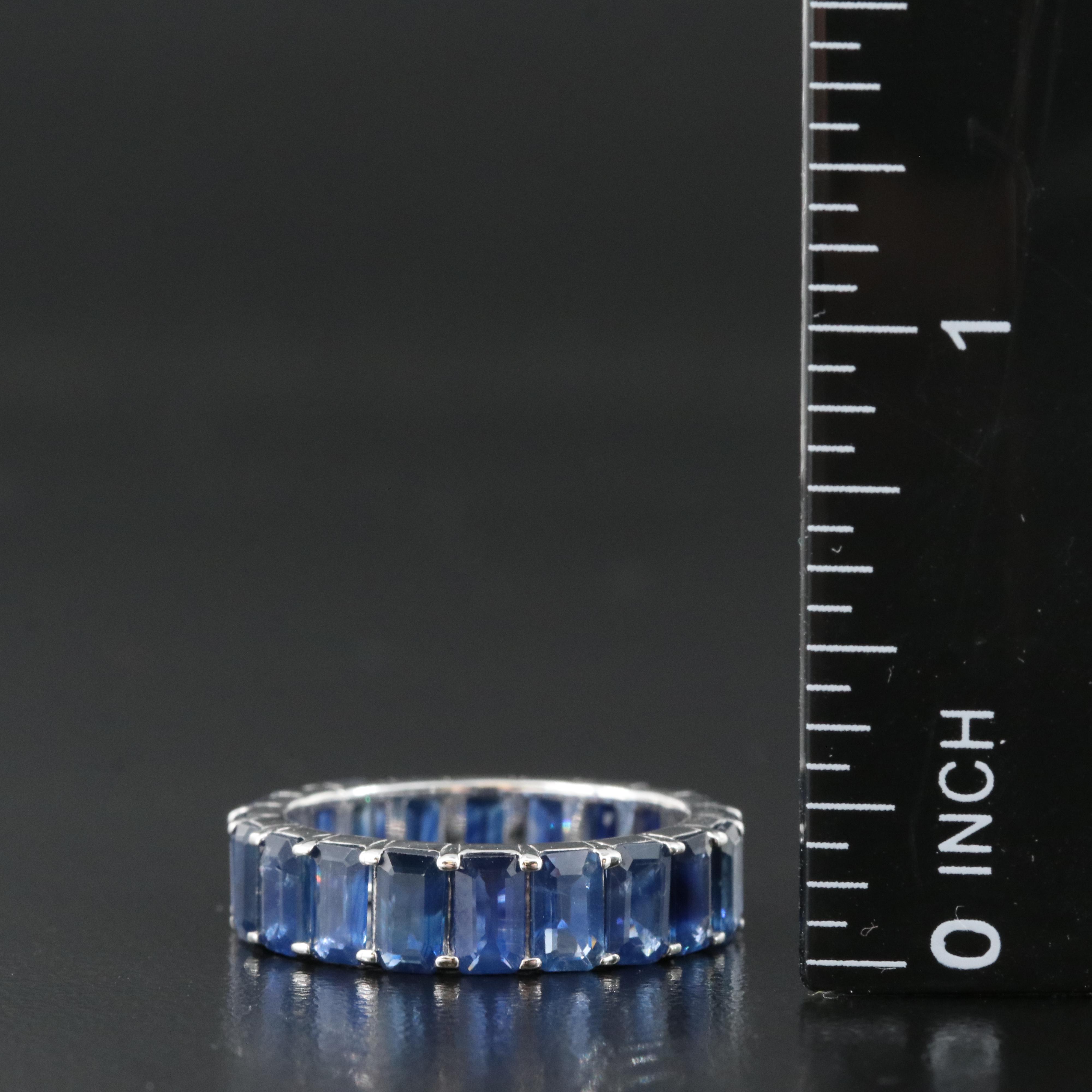 18K 6.48 CTW Sapphire Eternity Band