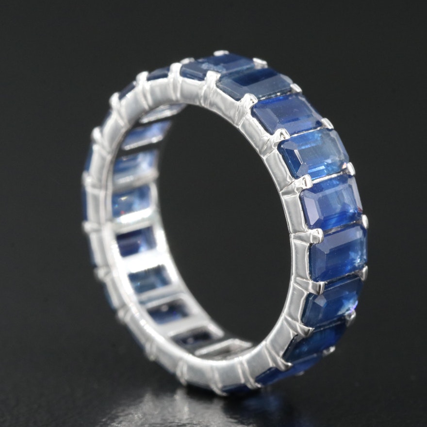 18K 6.48 CTW Sapphire Eternity Band