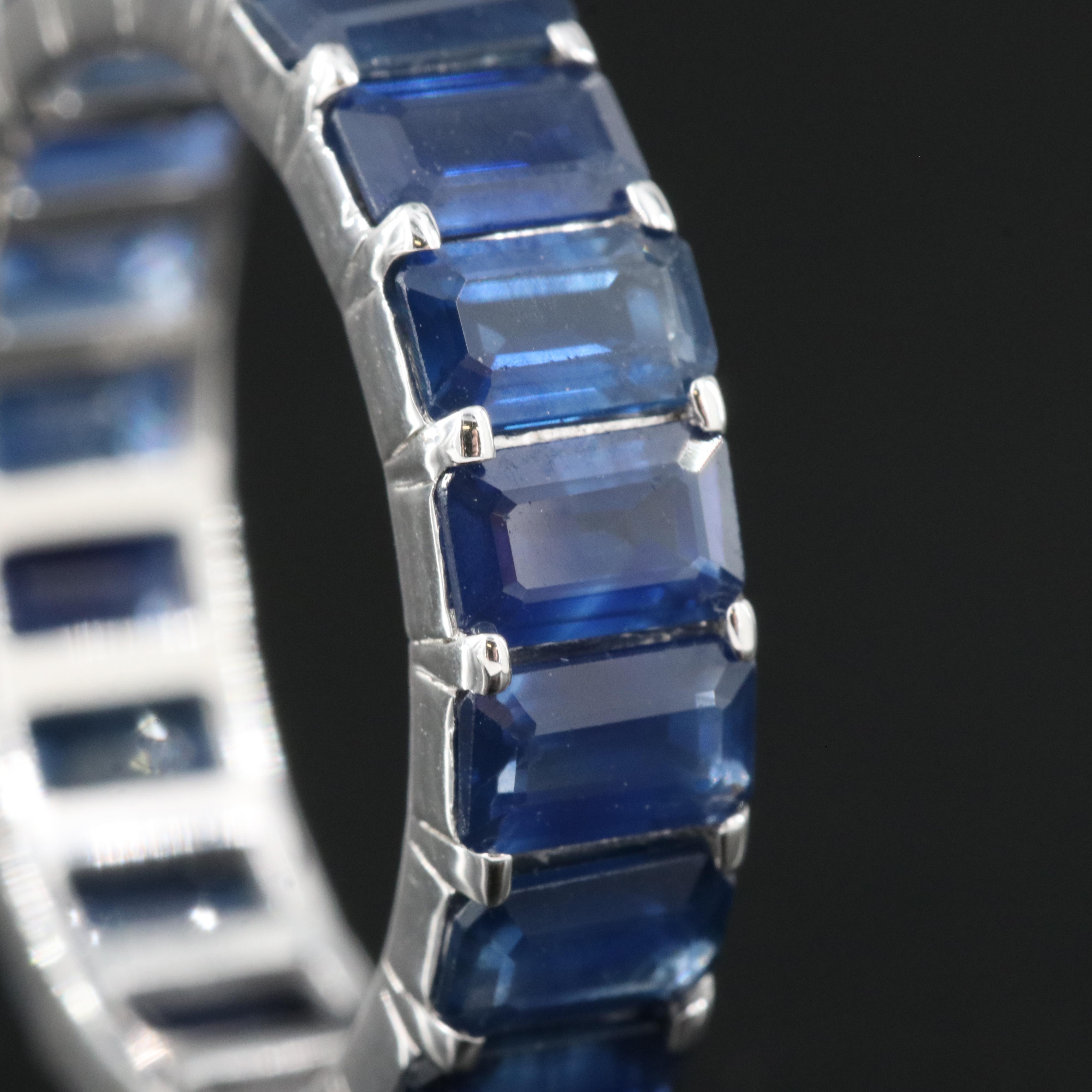 18K 6.48 CTW Sapphire Eternity Band
