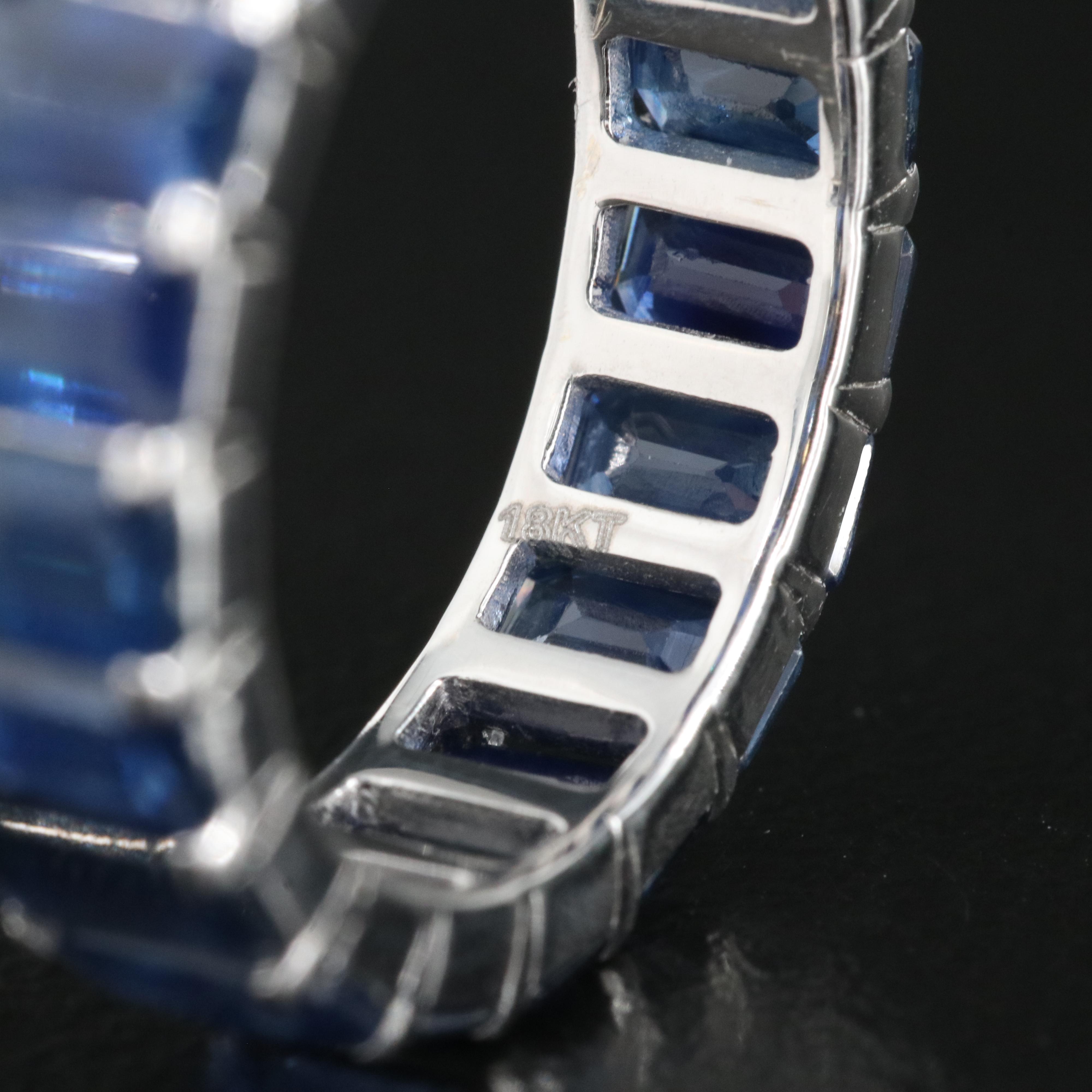 18K 6.48 CTW Sapphire Eternity Band