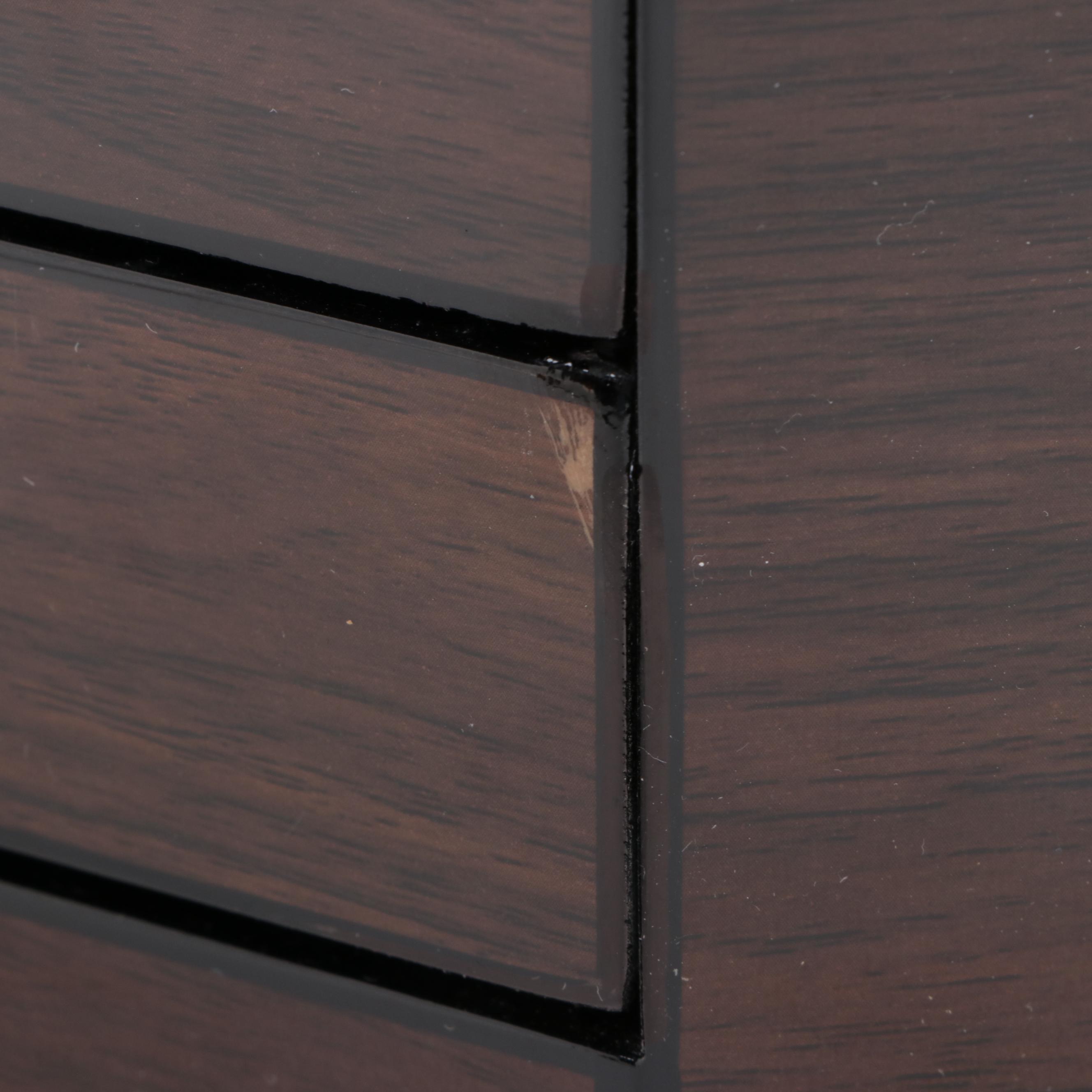 Woodgrain and Lacquered Veneer Jewelry Box