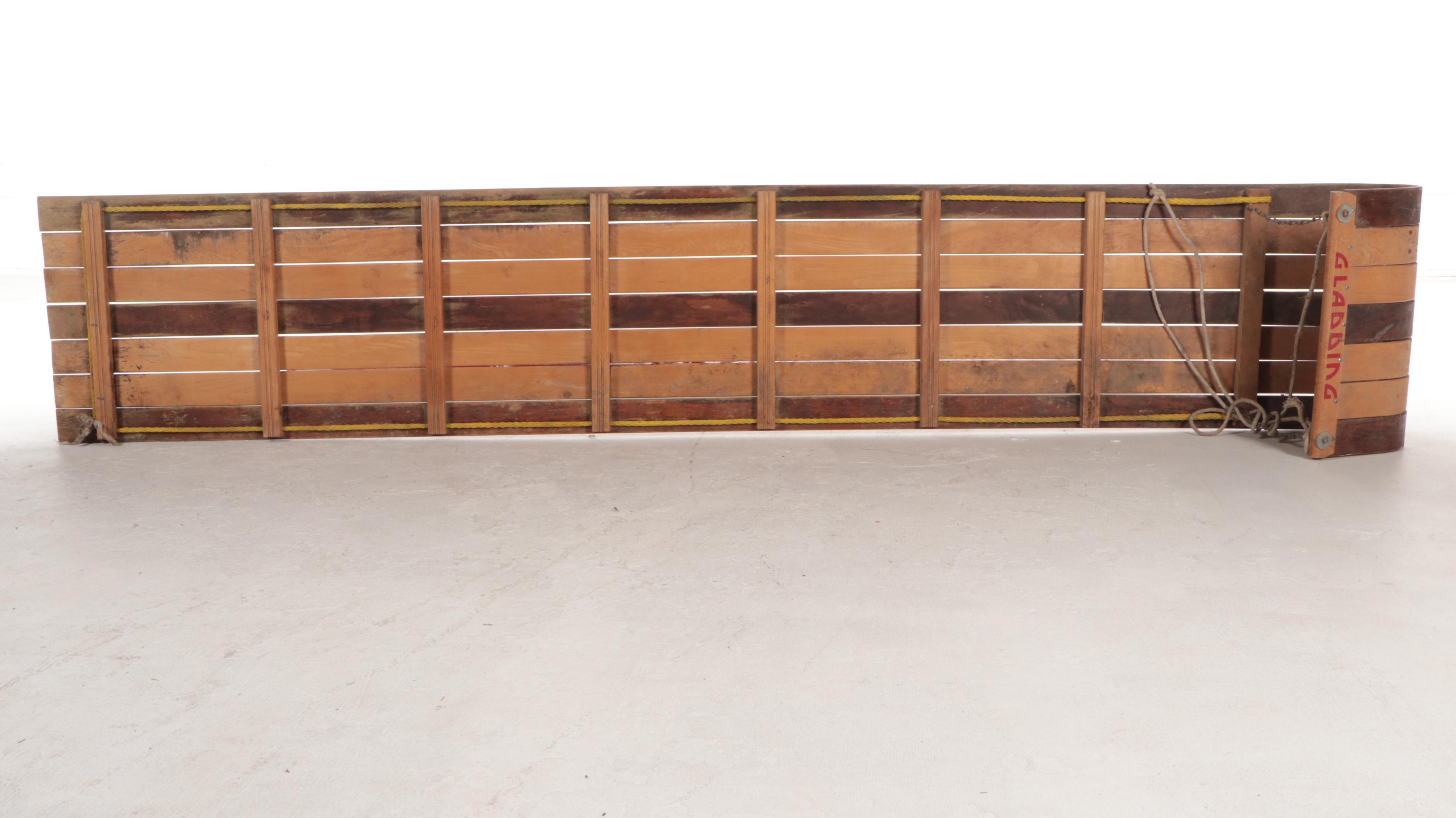 Gladding Wood Toboggan Sled