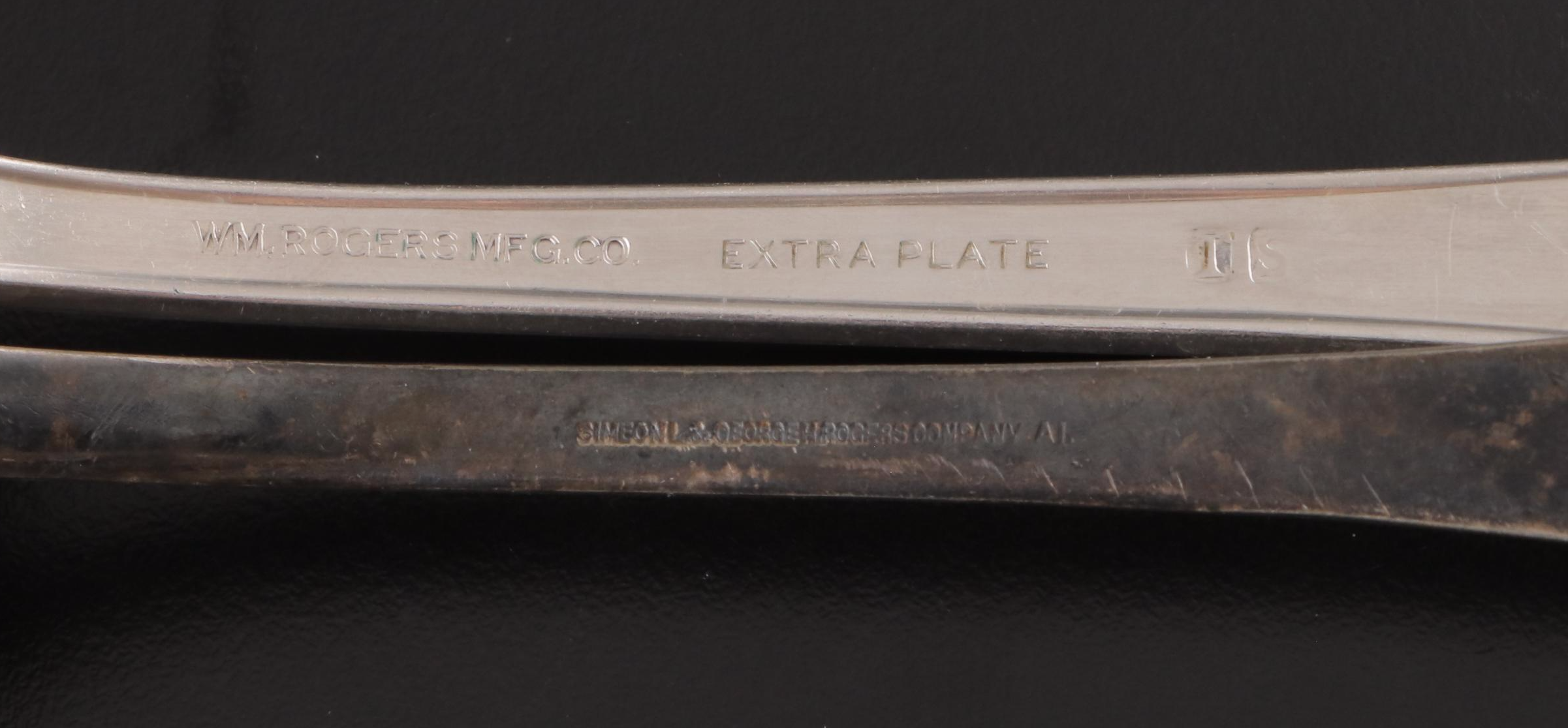 Wm. Rogers Mfg. Art Deco Style Silver Plate Flatware with Other Silver Flatware