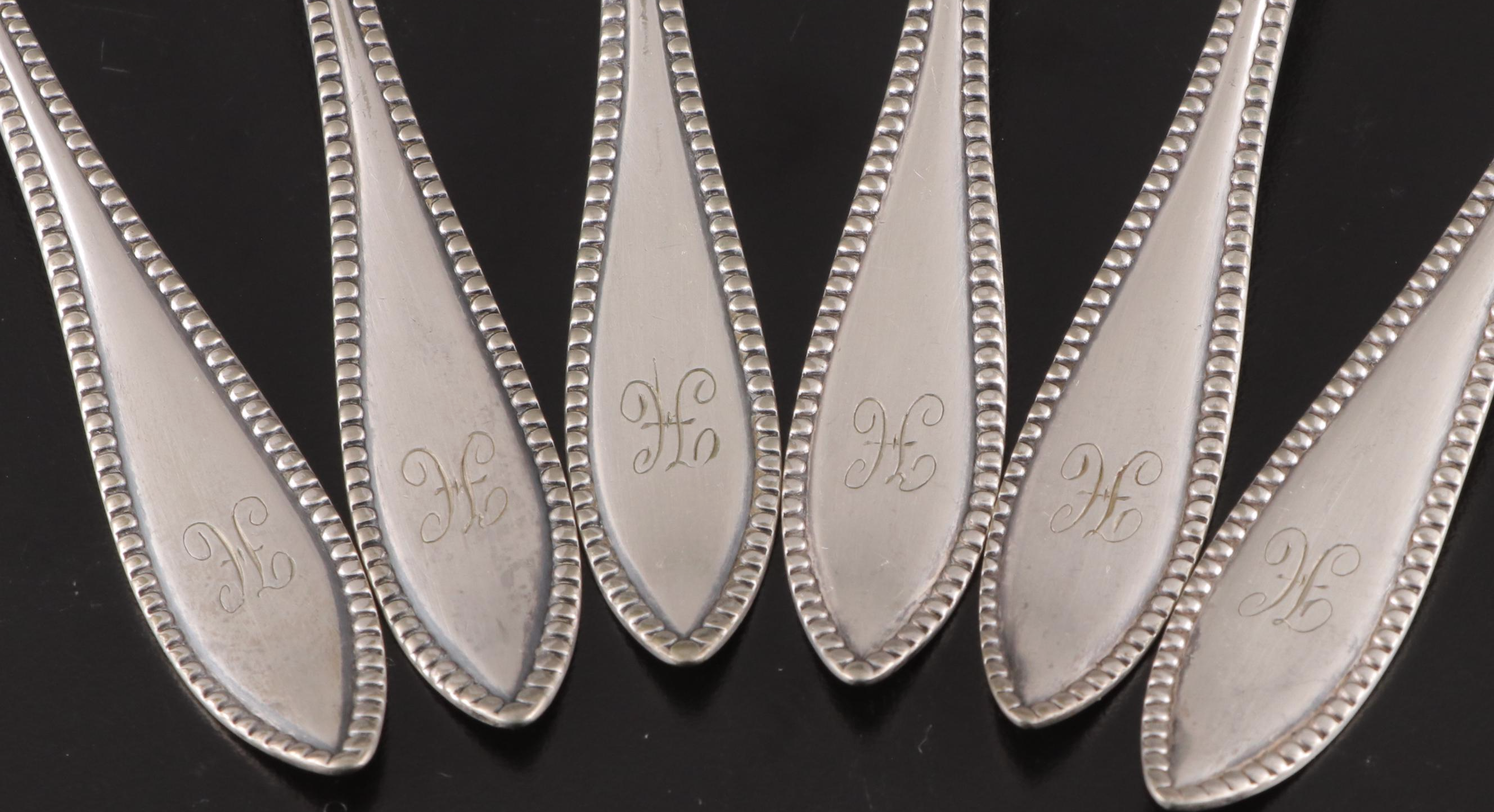 Wm. Rogers Mfg. Art Deco Style Silver Plate Flatware with Other Silver Flatware