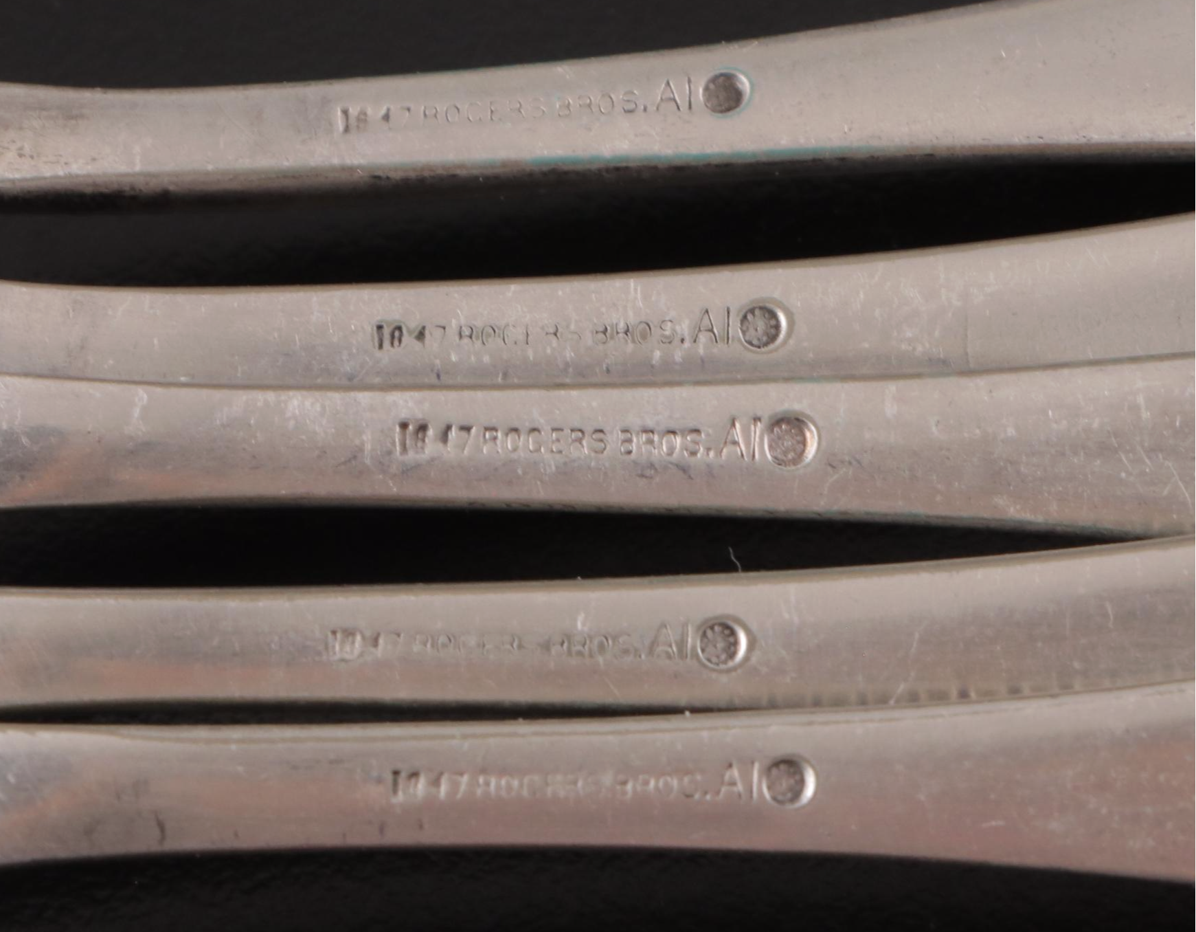 Wm. Rogers Mfg. Art Deco Style Silver Plate Flatware with Other Silver Flatware