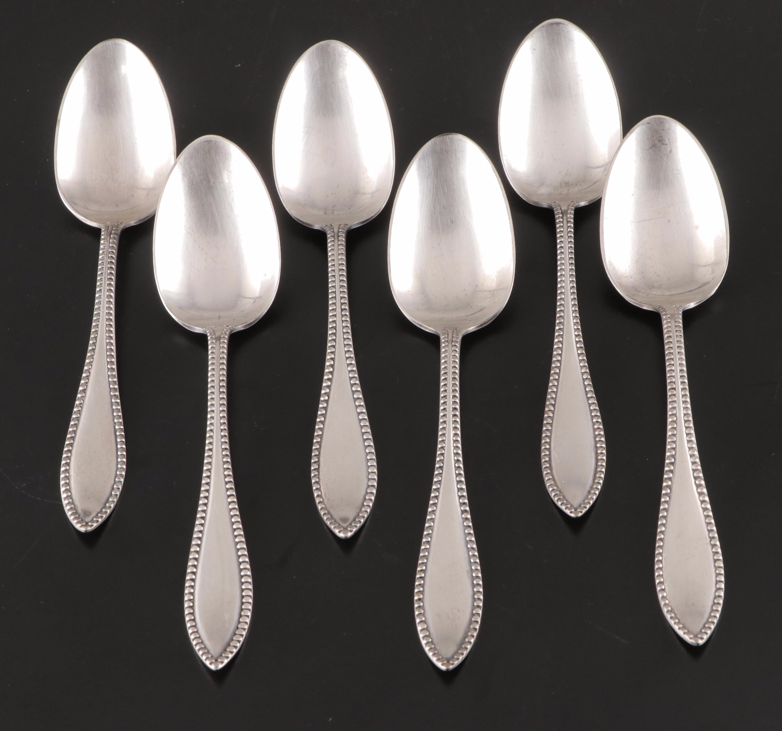 Wm. Rogers Mfg. Art Deco Style Silver Plate Flatware with Other Silver Flatware