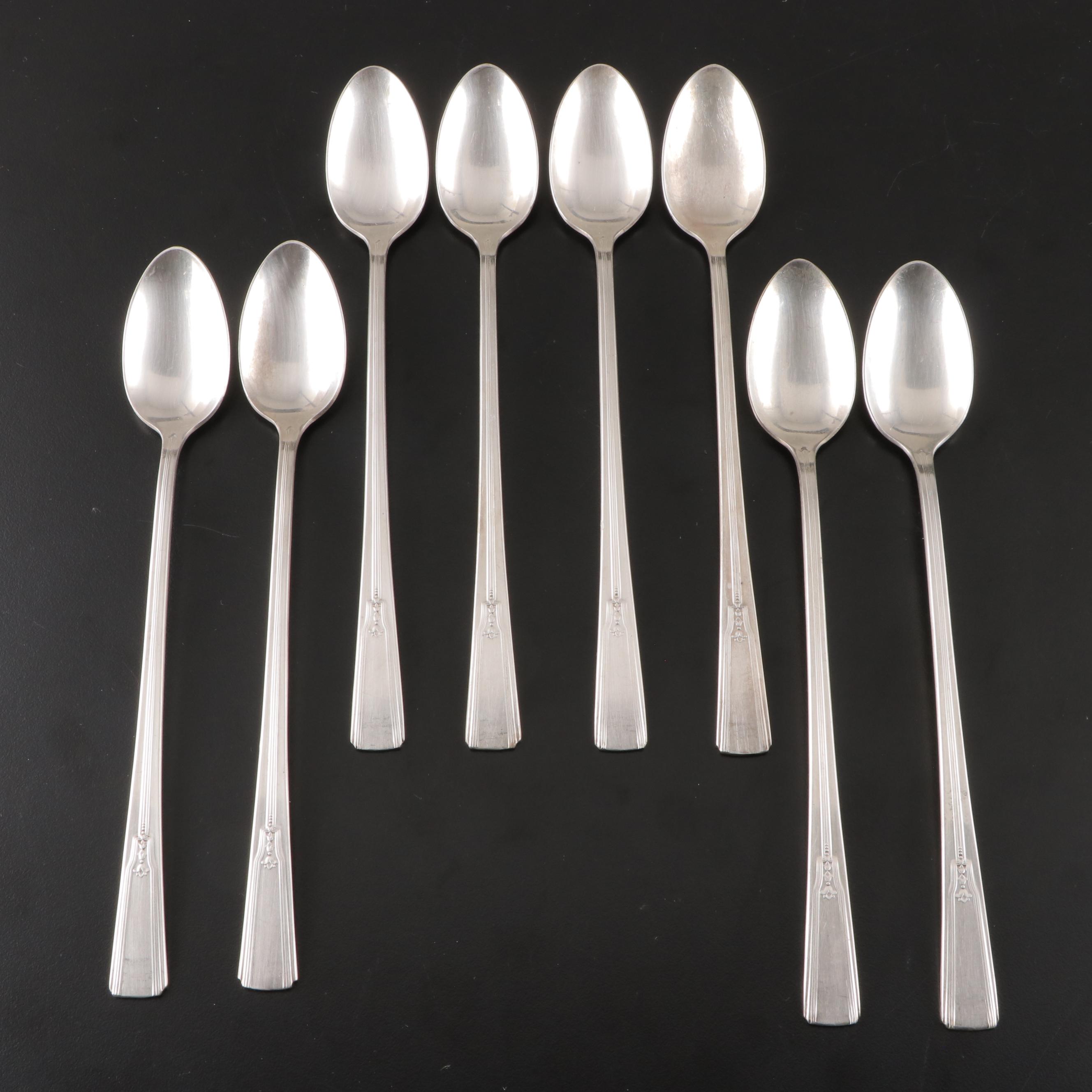 Wm. Rogers Mfg. Art Deco Style Silver Plate Flatware with Other Silver Flatware