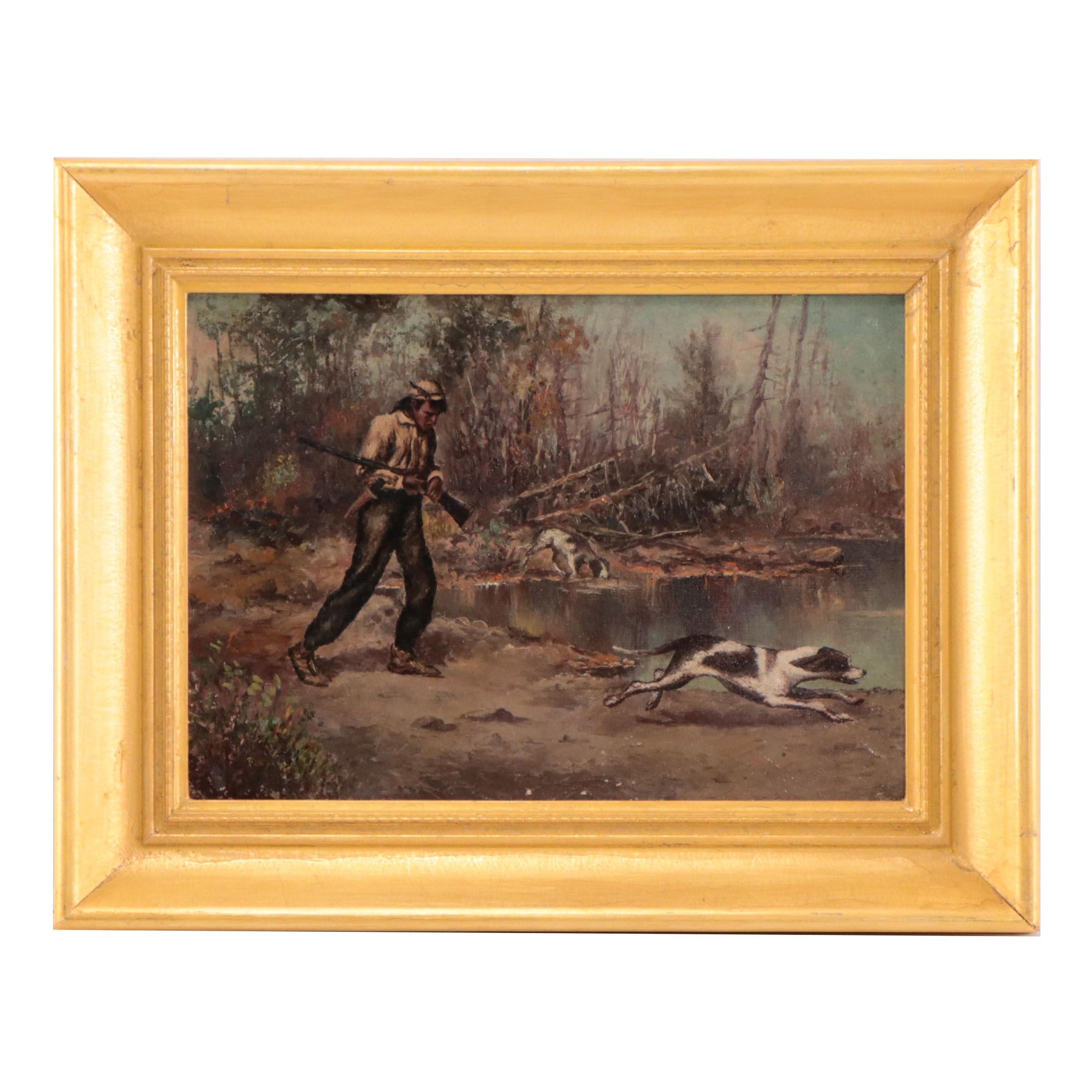 Oil Painting of Hunting Scene