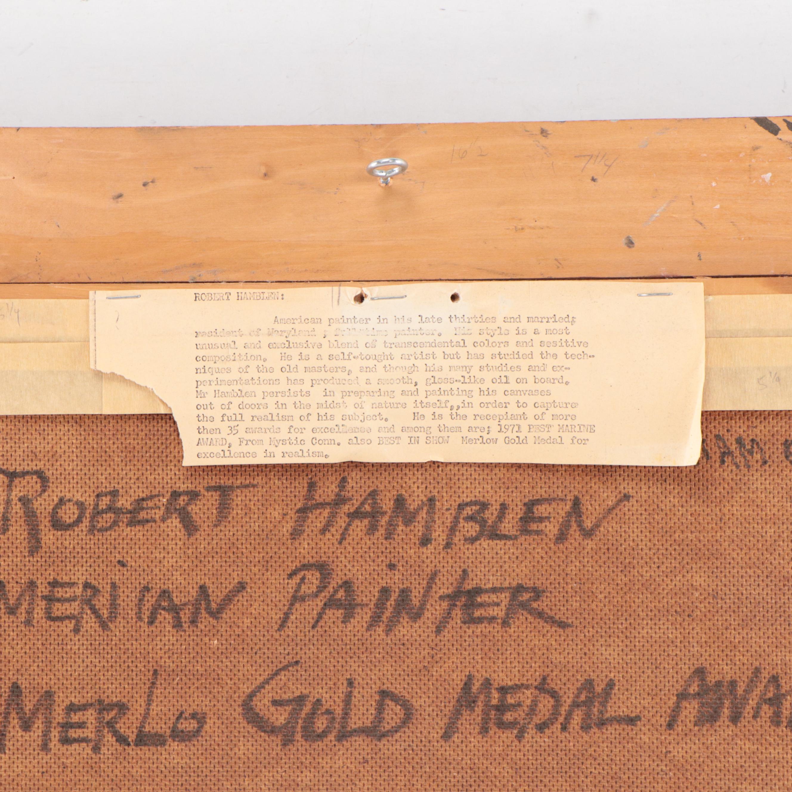 Robert Hamblen Oil Painting of Landscape