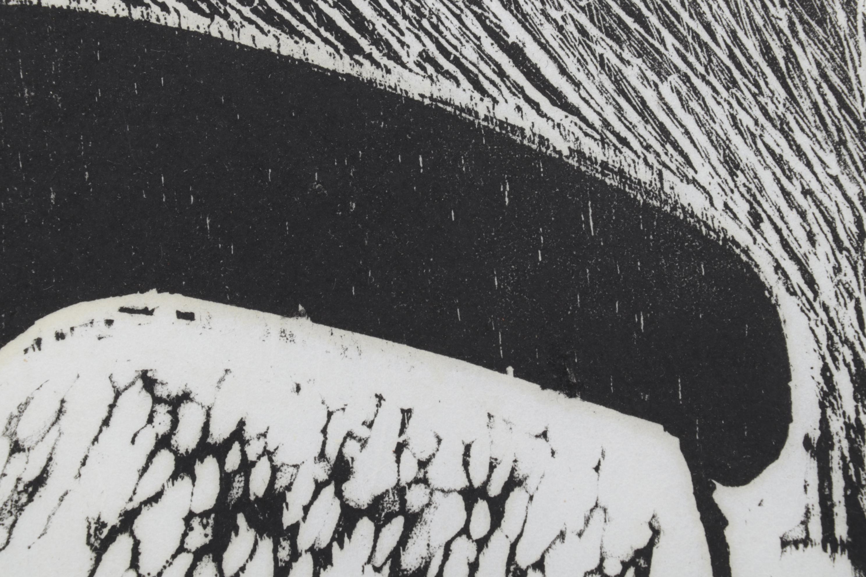 Sidney Chafetz Woodcut "Heinrich Heine," 1970