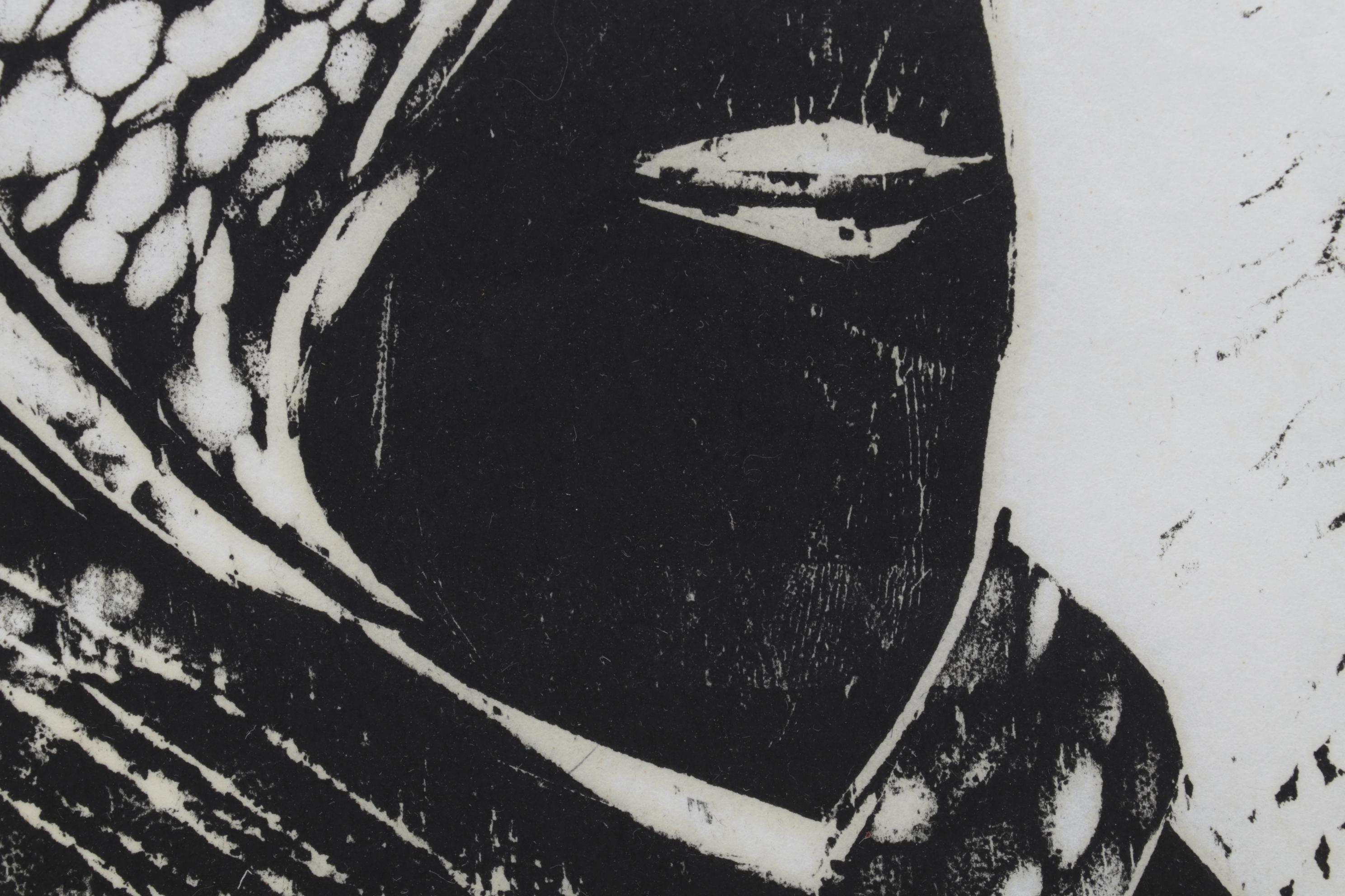 Sidney Chafetz Woodcut "Heinrich Heine," 1970