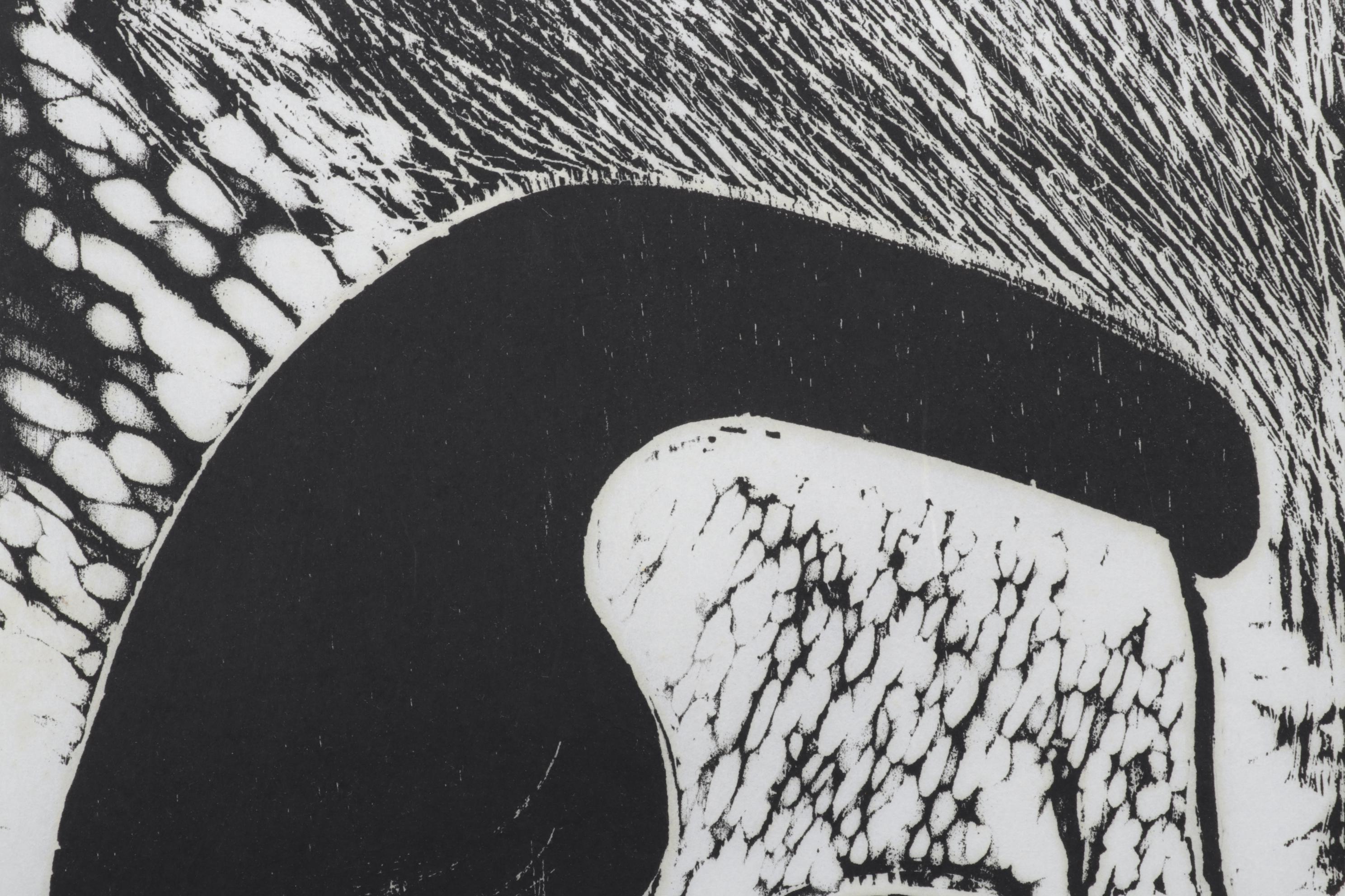 Sidney Chafetz Woodcut "Heinrich Heine," 1970