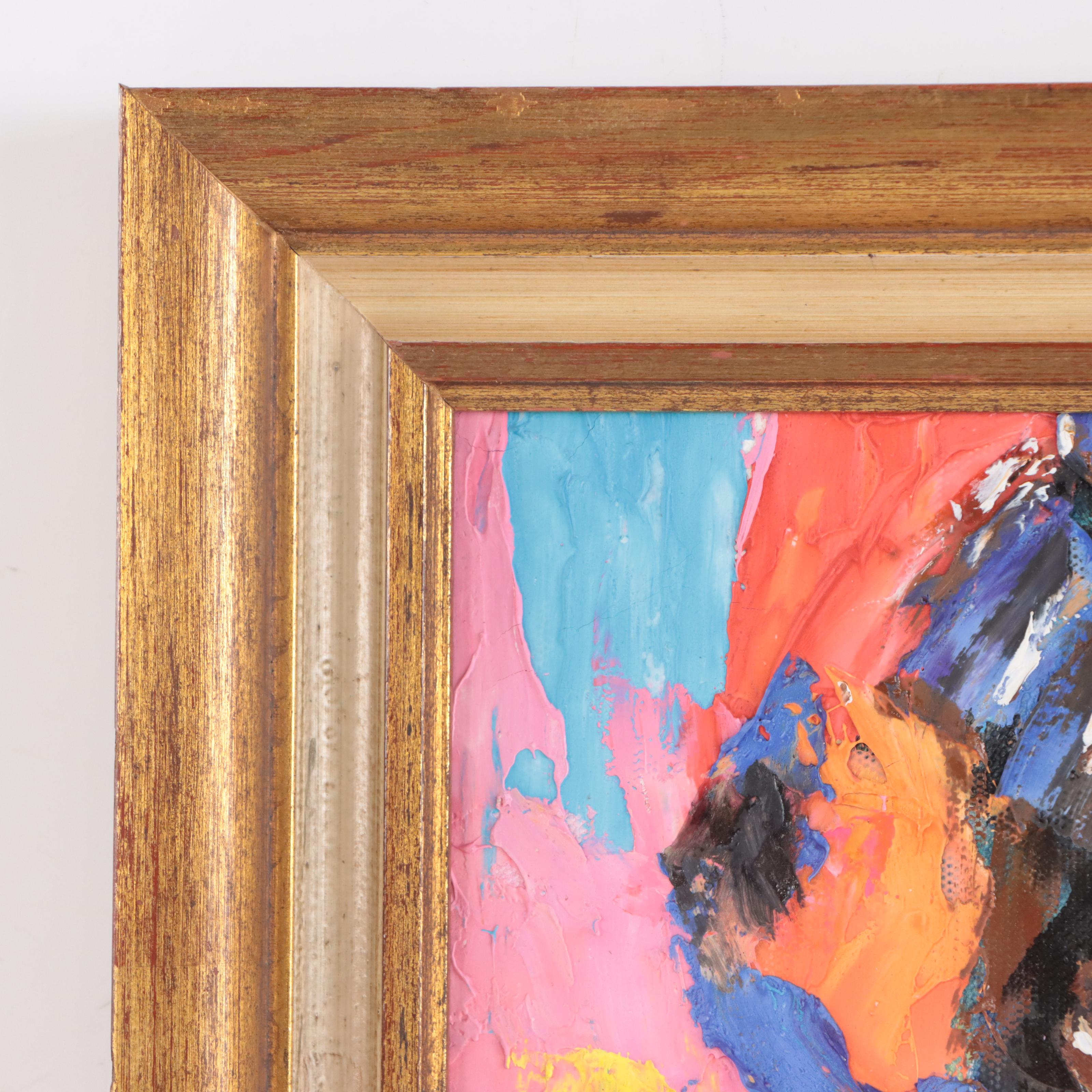 Expressionist Style Oil Painting of a Woman, 21st Century