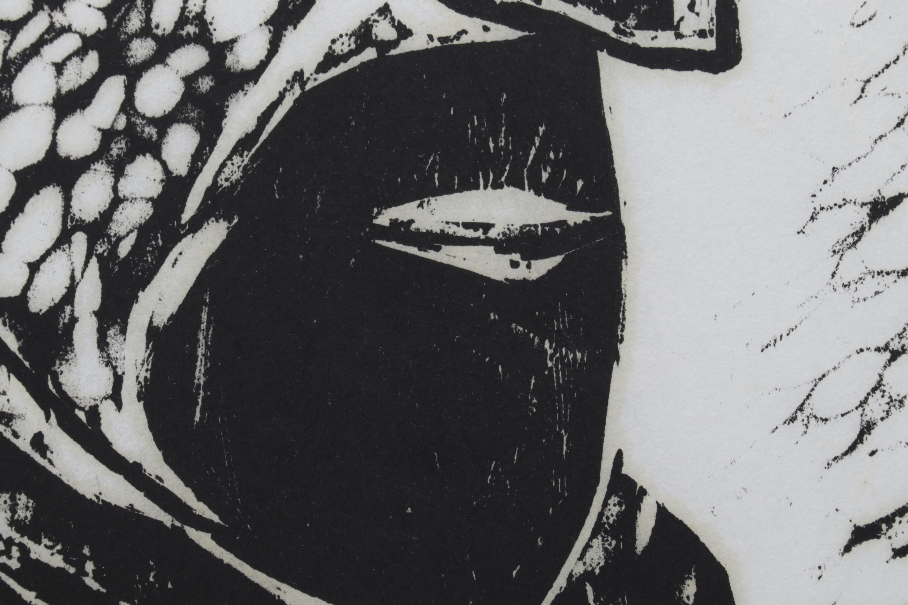 Sidney Chafetz Woodcut "Heinrich Heine," 1970