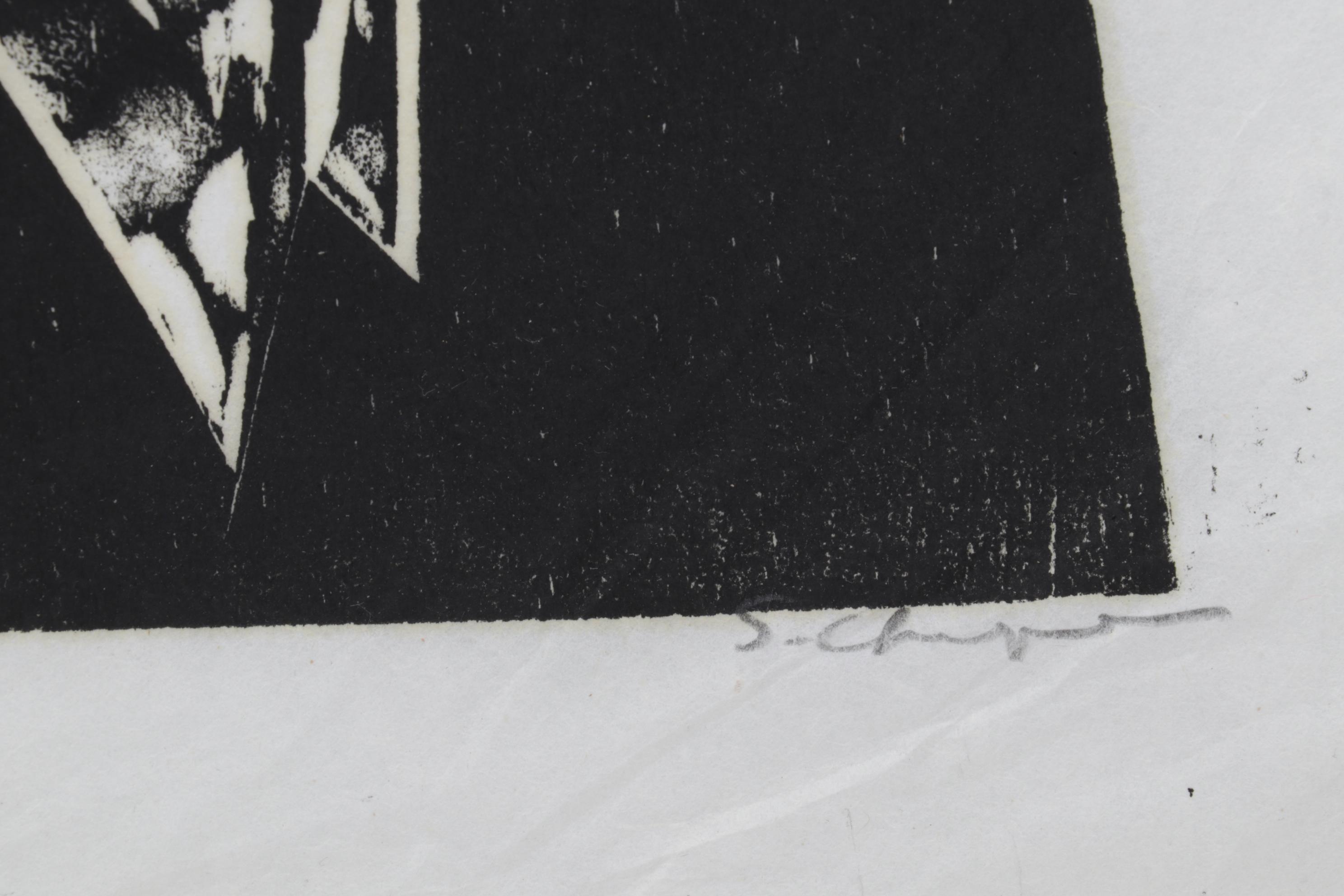 Sidney Chafetz Woodcut "Heinrich Heine," 1970