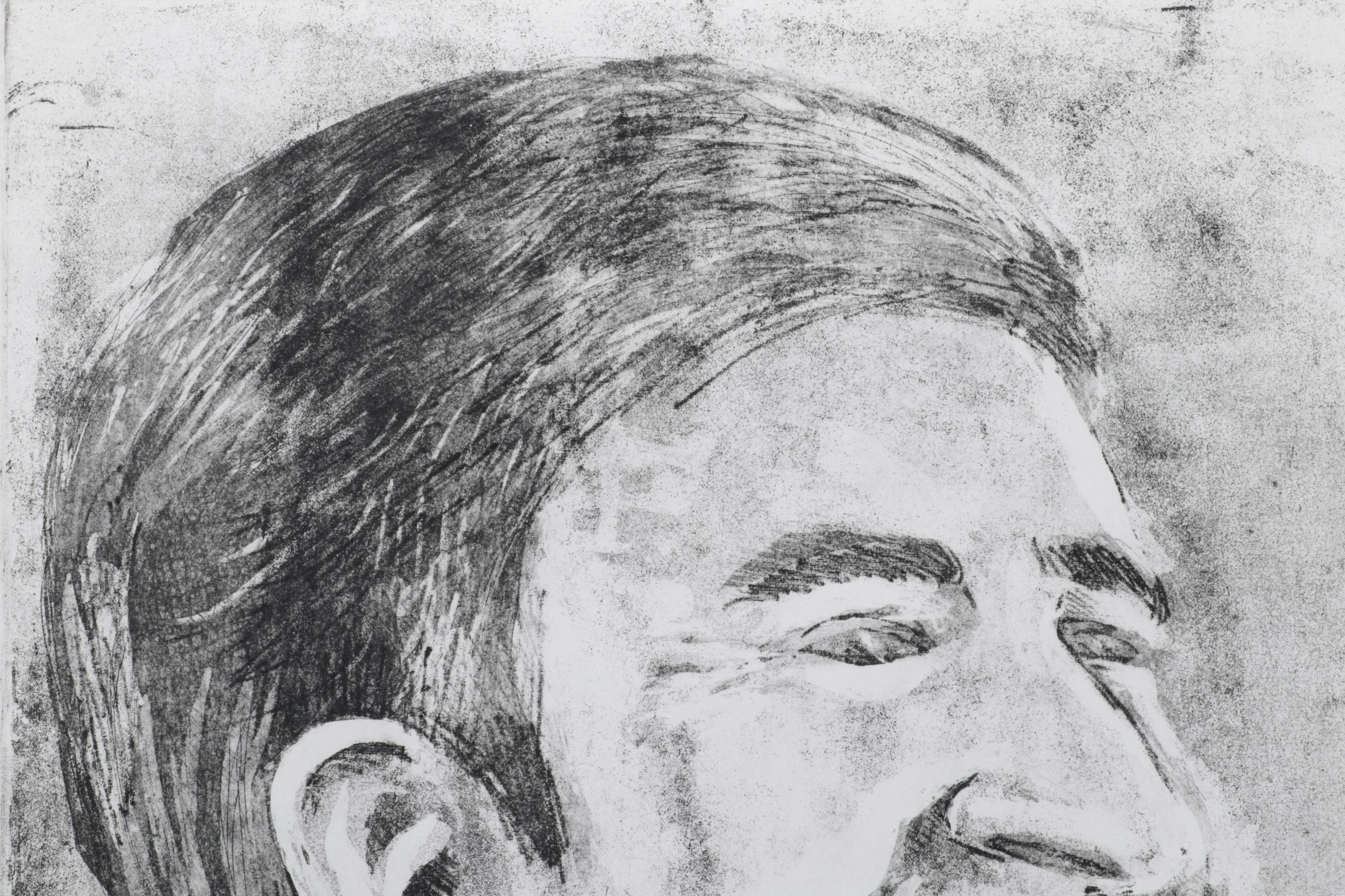 Sidney Chafetz Etching With Aquatint "John Updike," 1981