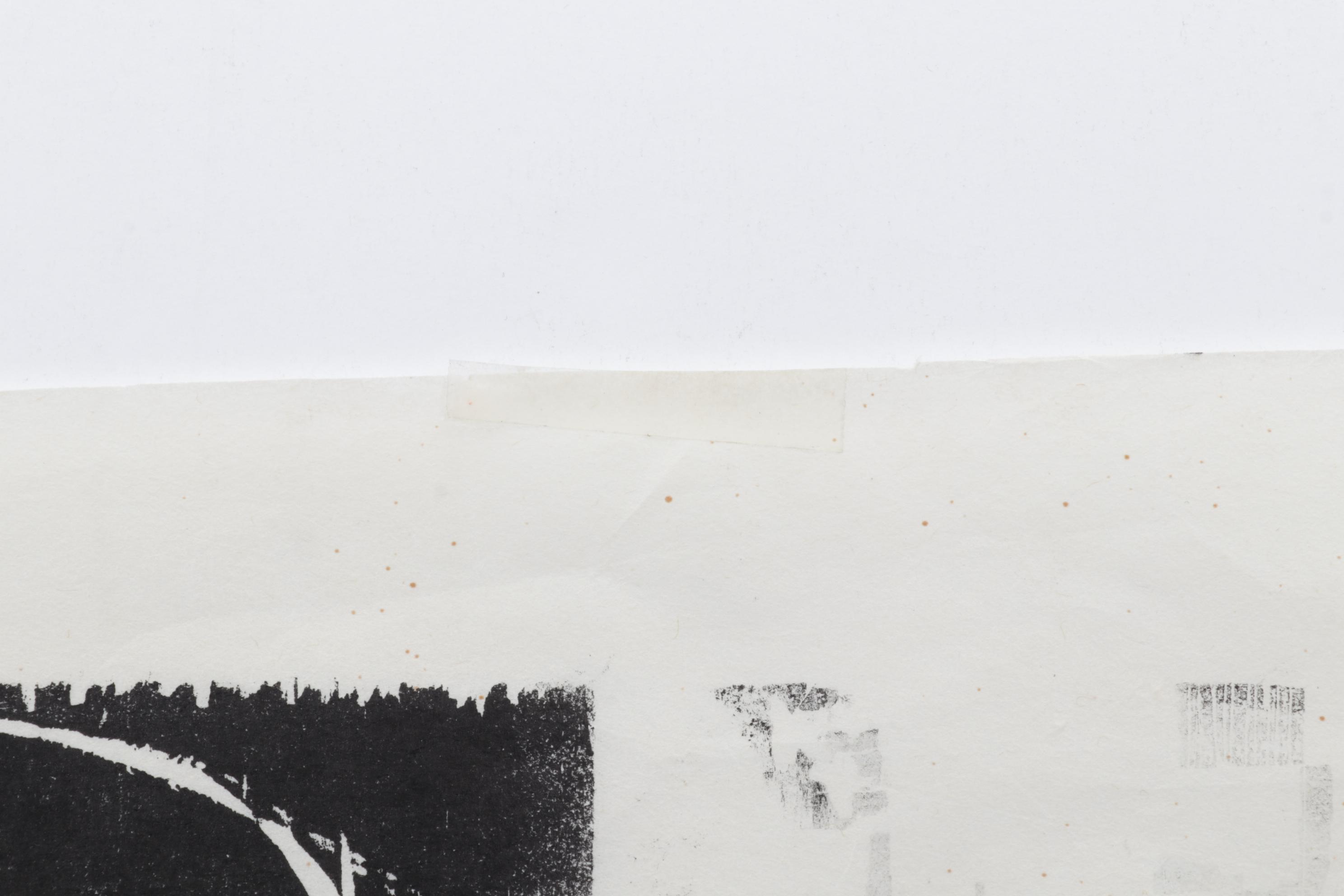 Sidney Chafetz Woodcut "Father and Son," 1971