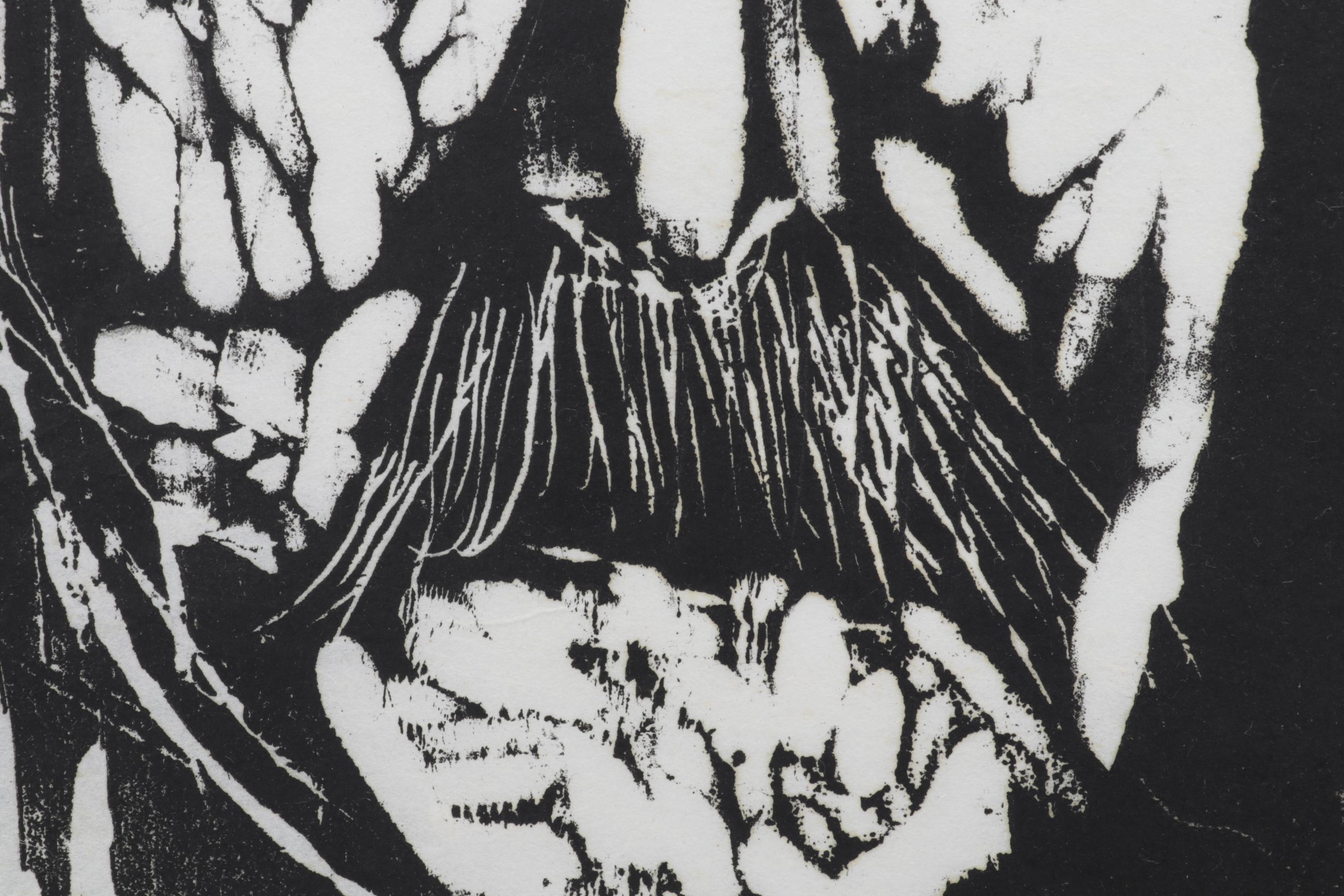 Sidney Chafetz Woodcut "Father and Son," 1971