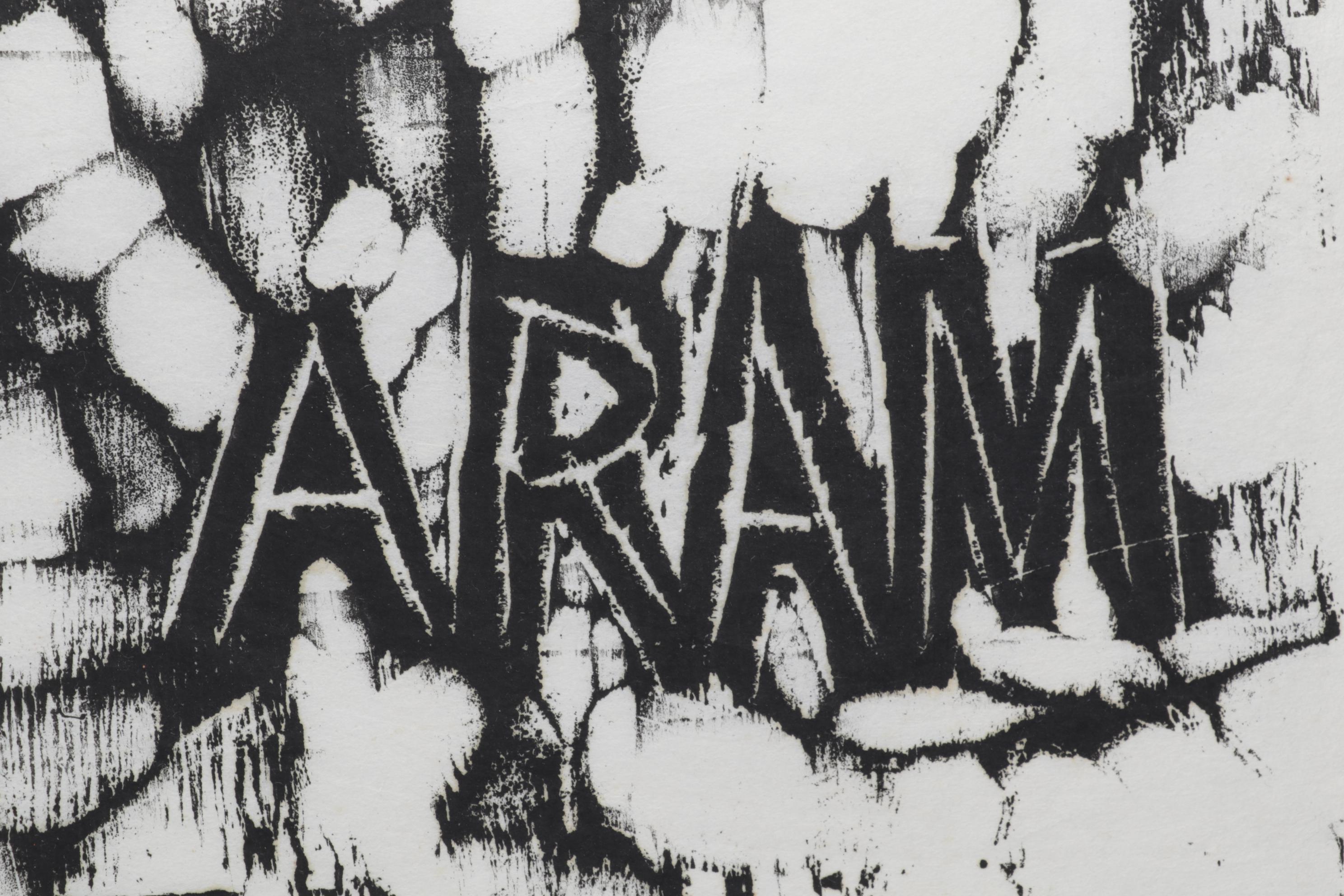 Sidney Chafetz Woodcut "Father and Son," 1971