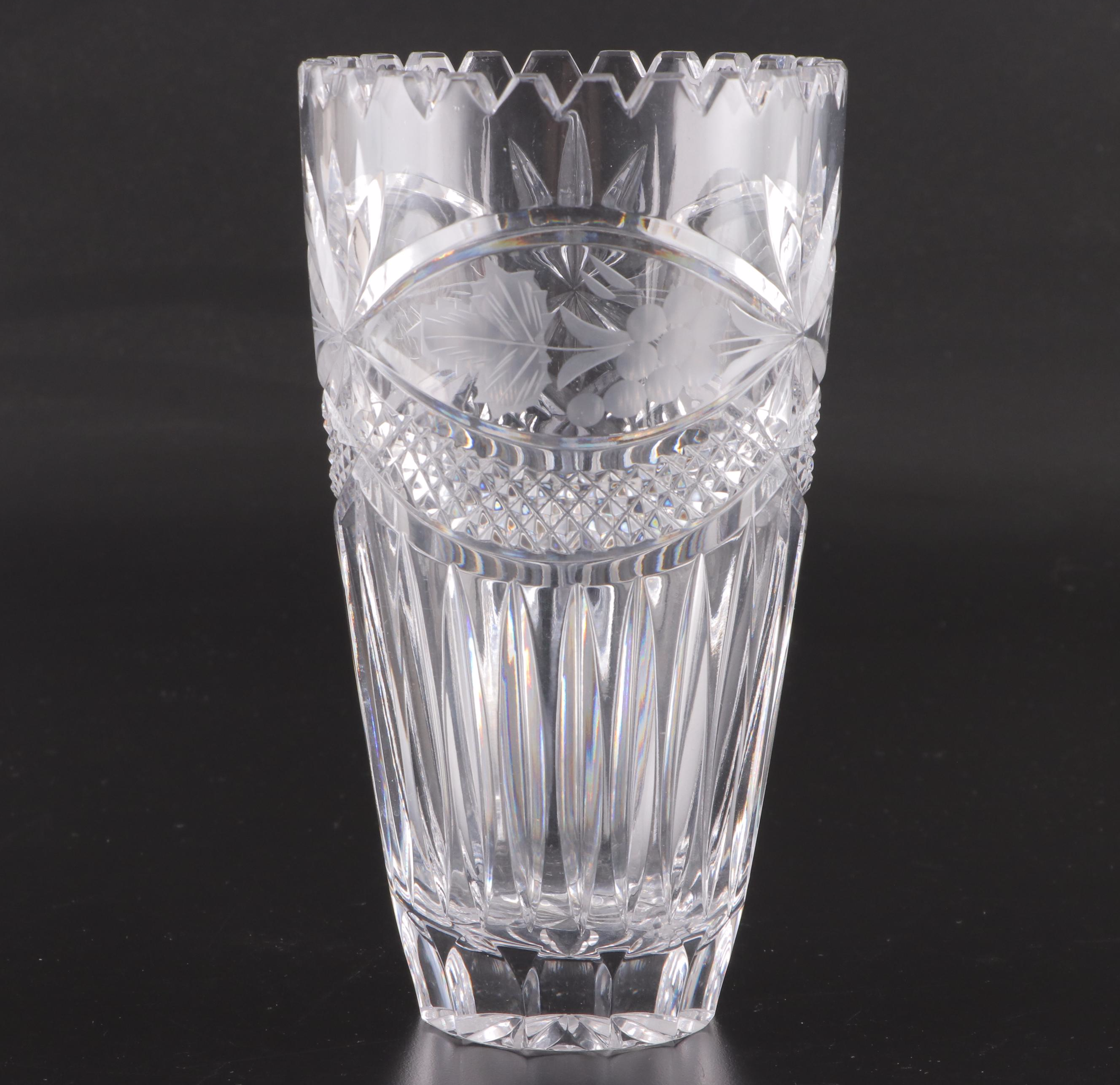 Lenox "Crystal Star" Vases and Crystal Cut Industries "Chardoney" Vase