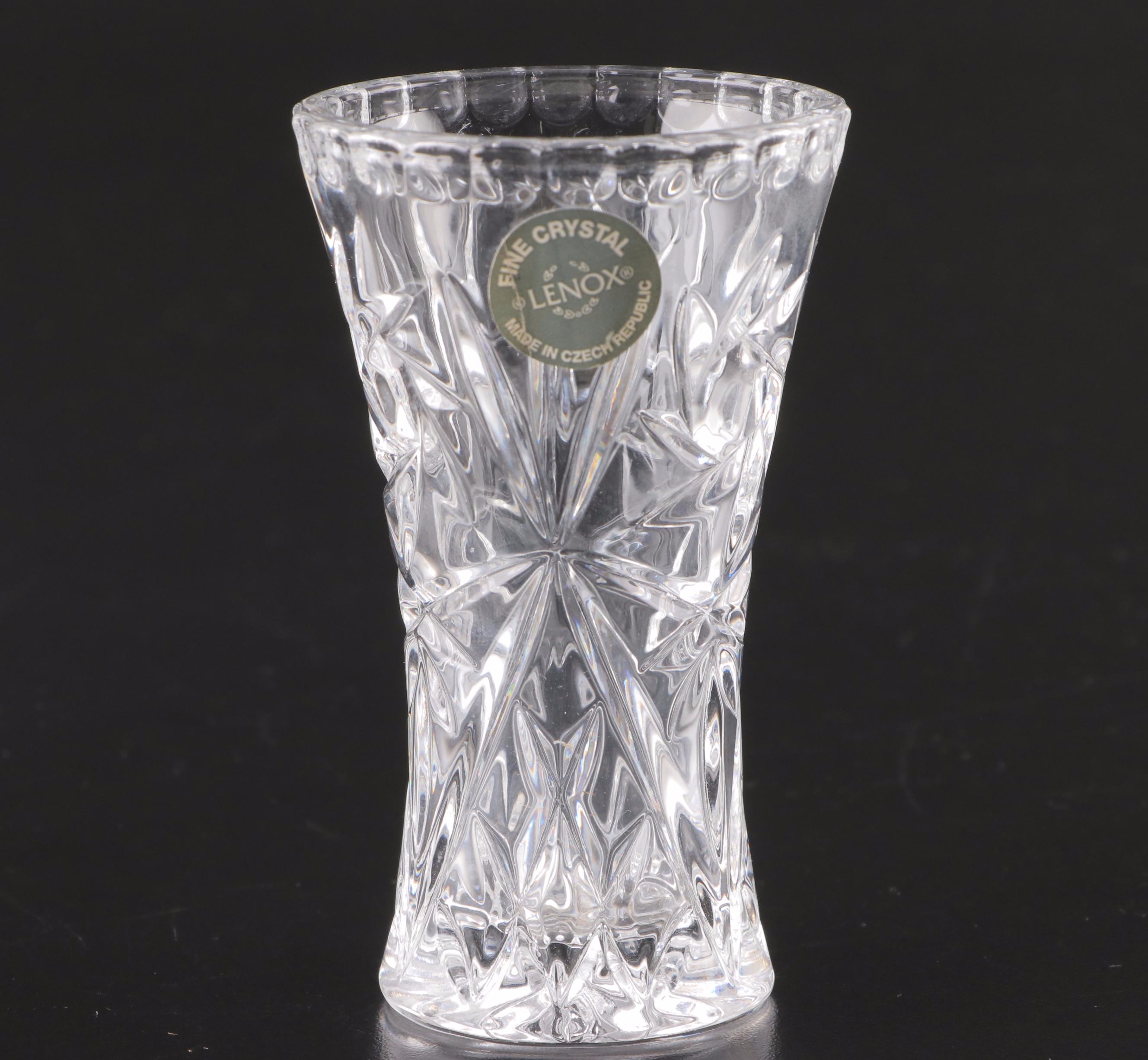 Lenox "Crystal Star" Vases and Crystal Cut Industries "Chardoney" Vase
