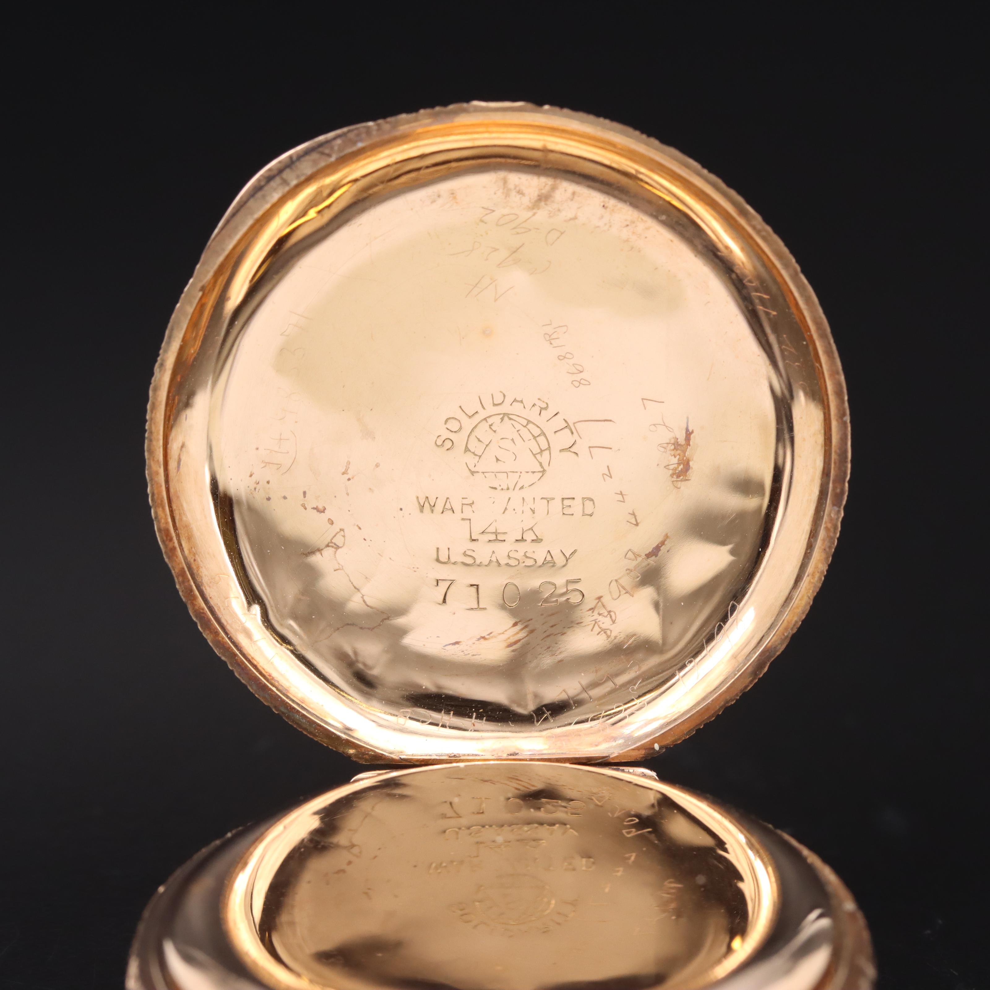 14K American Waltham Watch Co. 1890s Pocket Watch